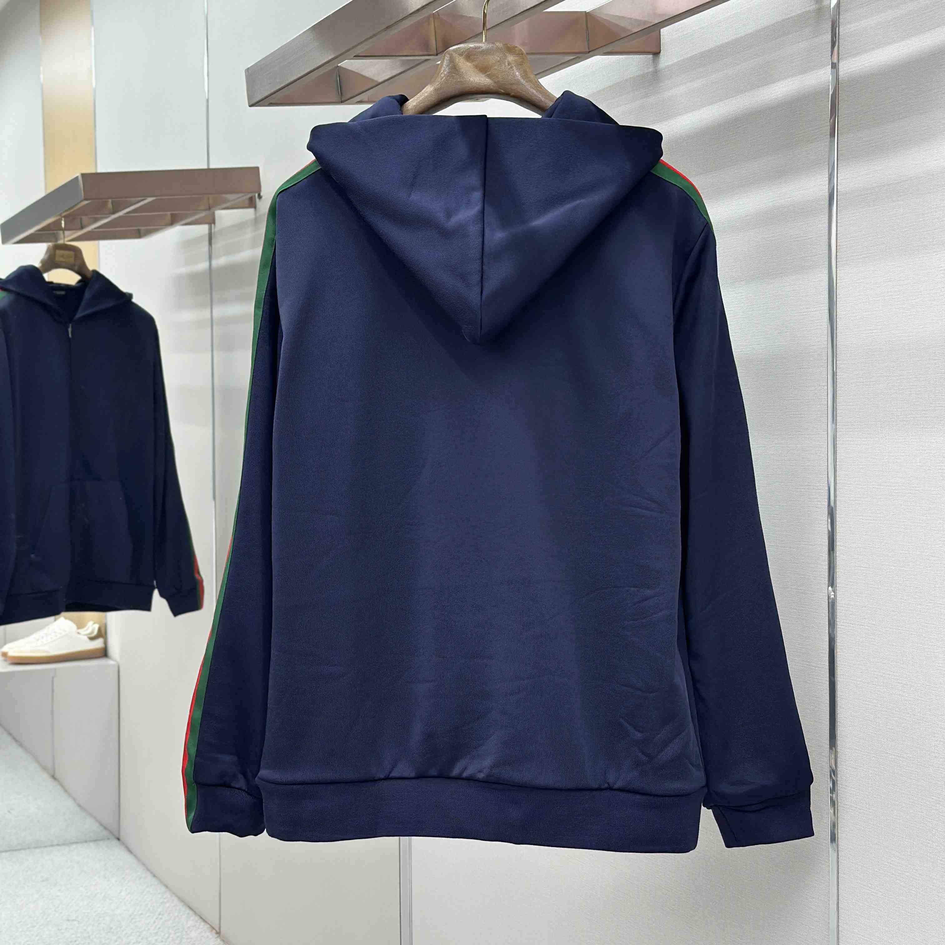 Gucci Silk Cotton Jersey Zip Jacket With Web - DesignerGu