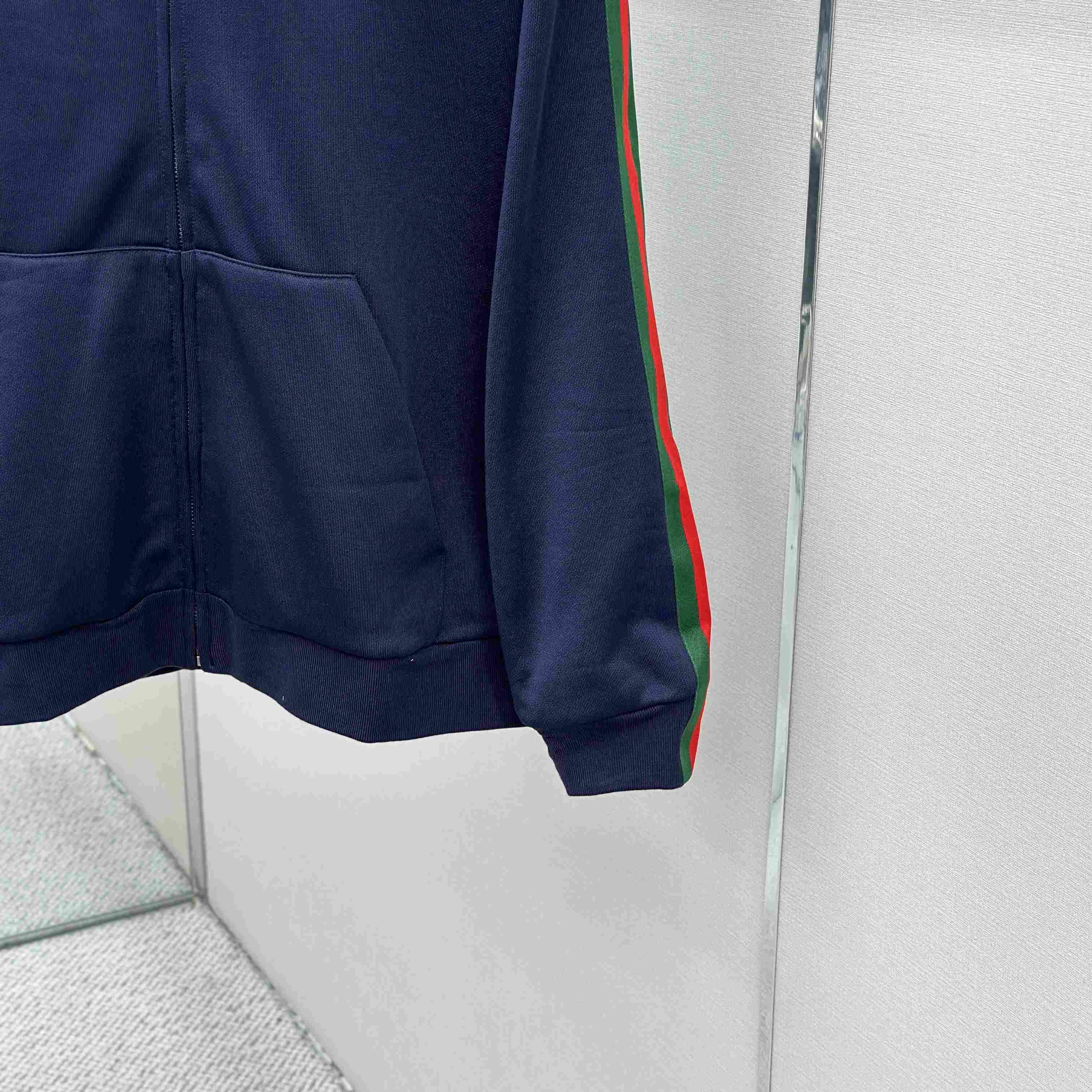 Gucci Silk Cotton Jersey Zip Jacket With Web - DesignerGu