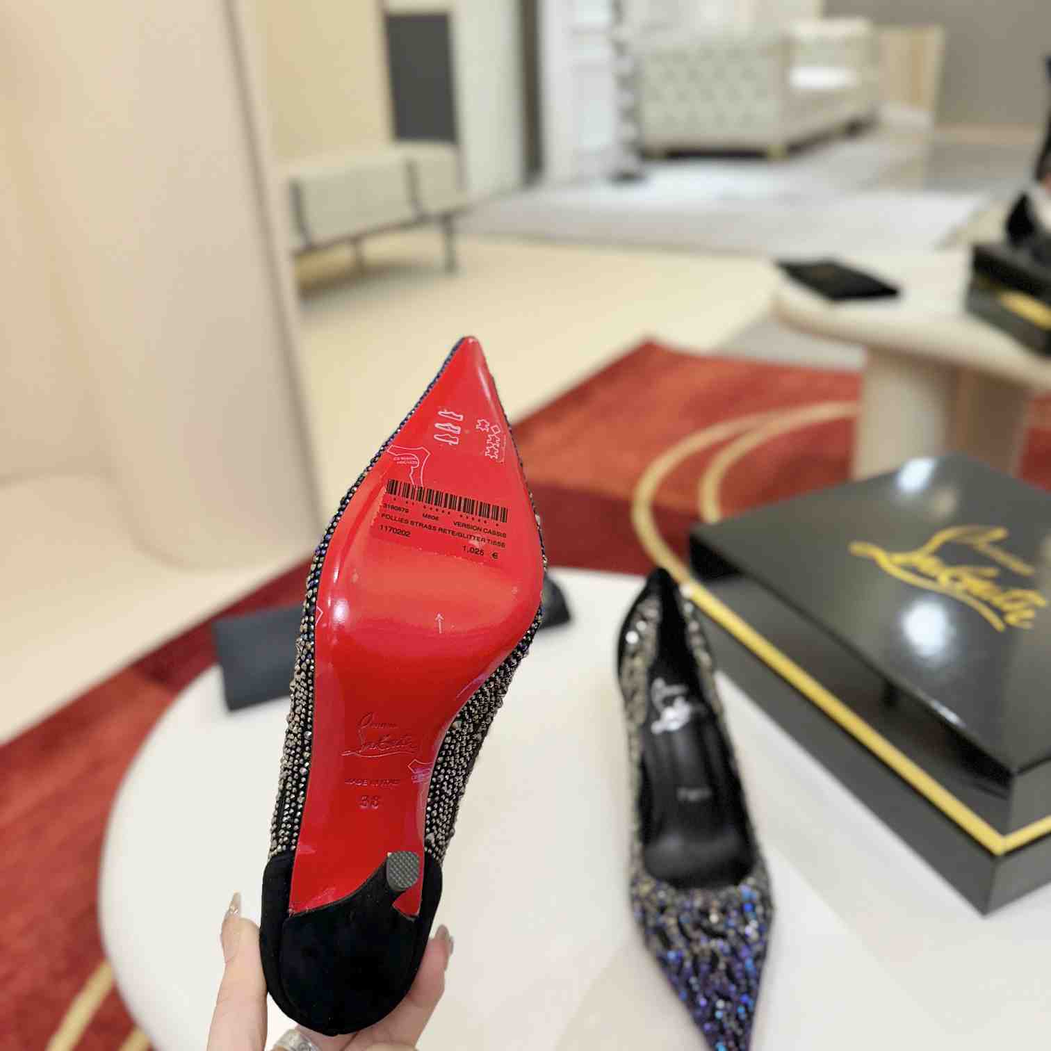 Christian Louboutin Lasera Strass Pump 100 mm  - DesignerGu