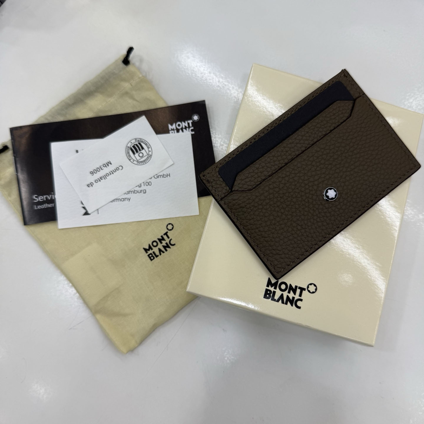 Montblanc Grained Leather Card Holder - DesignerGu