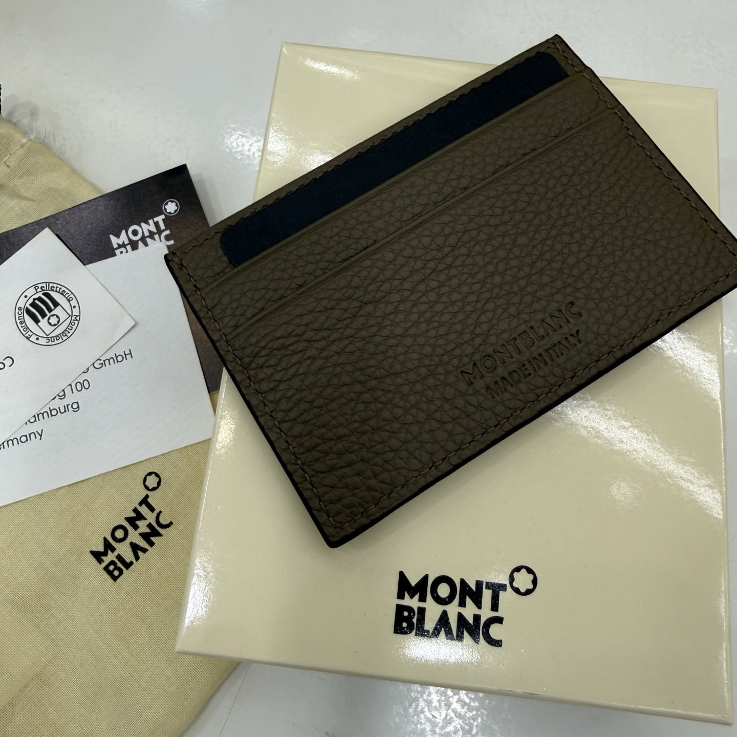 Montblanc Grained Leather Card Holder - DesignerGu
