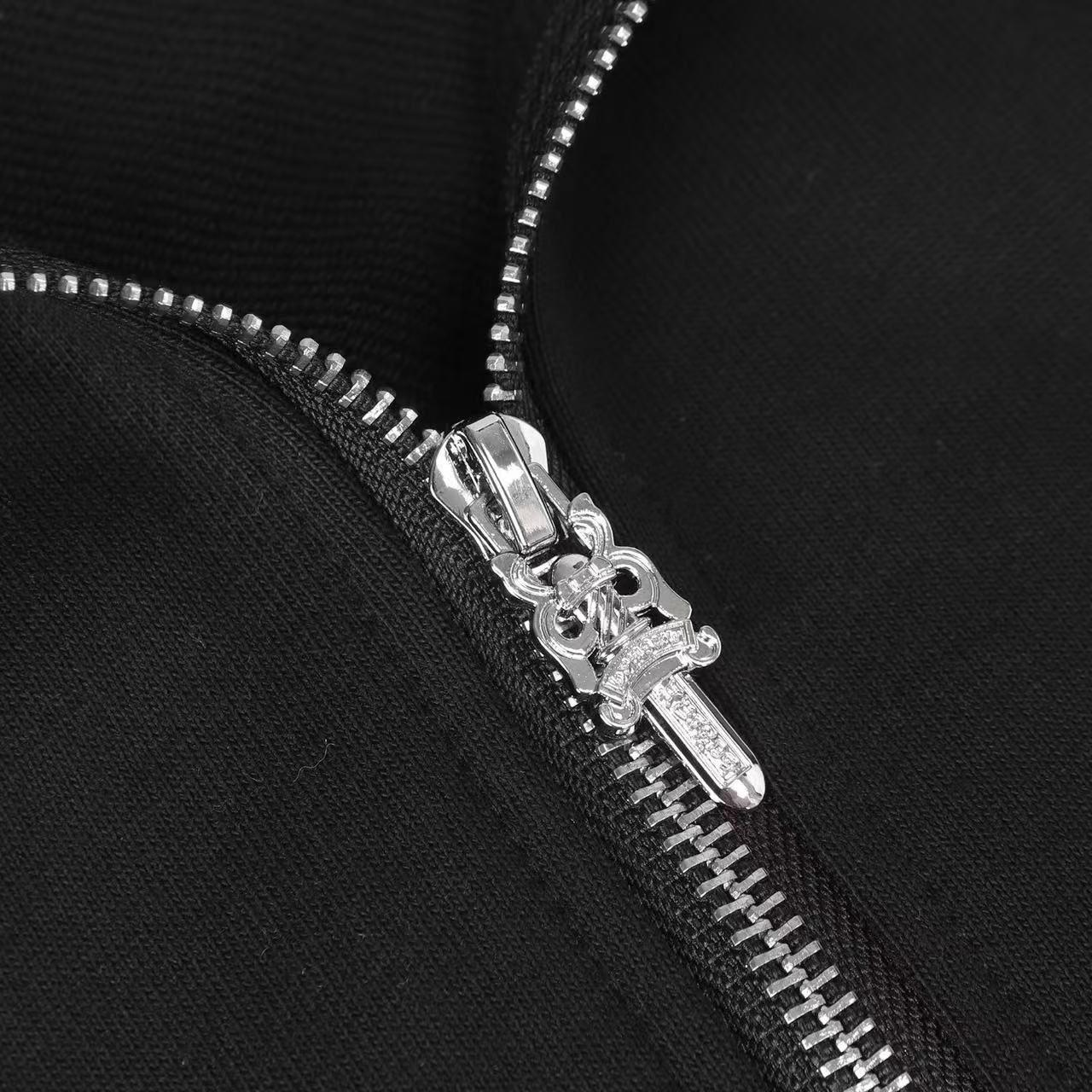 Chrome Hearts Horseshoe Logo Gradient Zip Up Hoodie  'Black' - DesignerGu