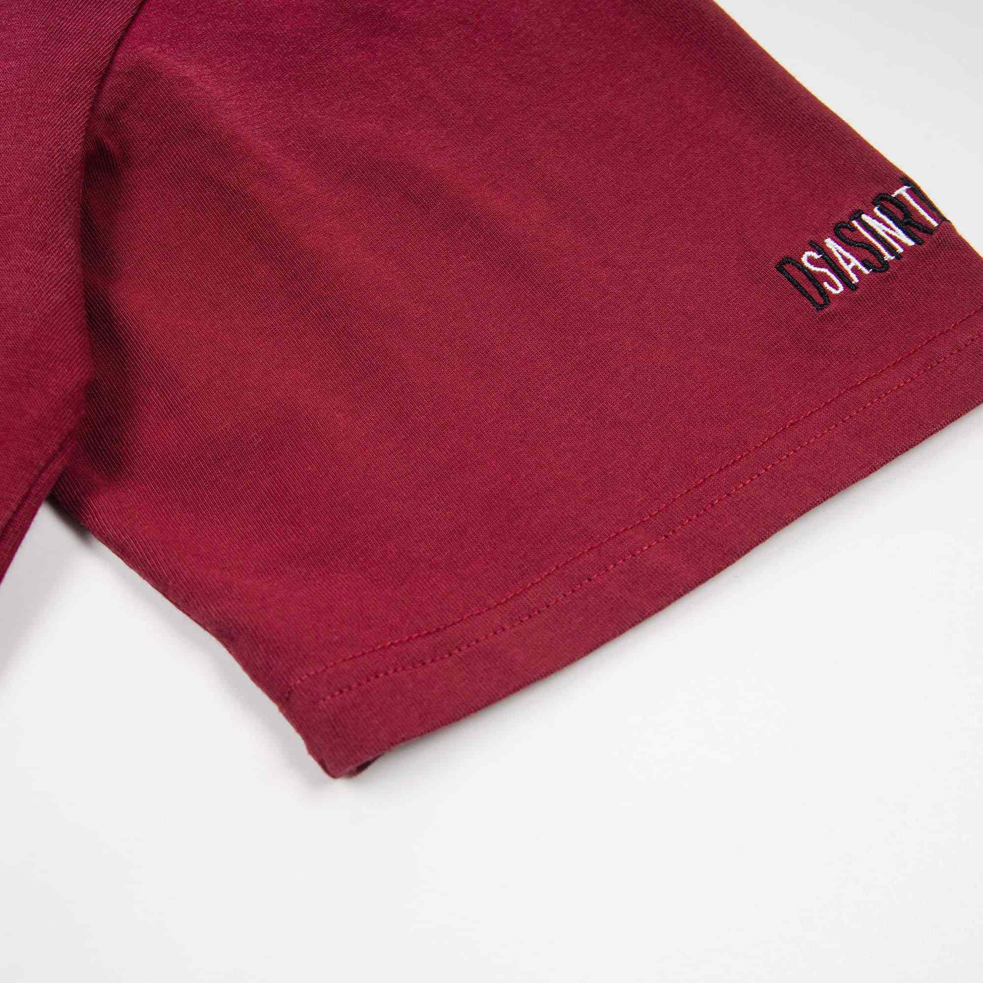 Saint Michael Short-Sleeve T-Shirt 'Burgundy' - DesignerGu