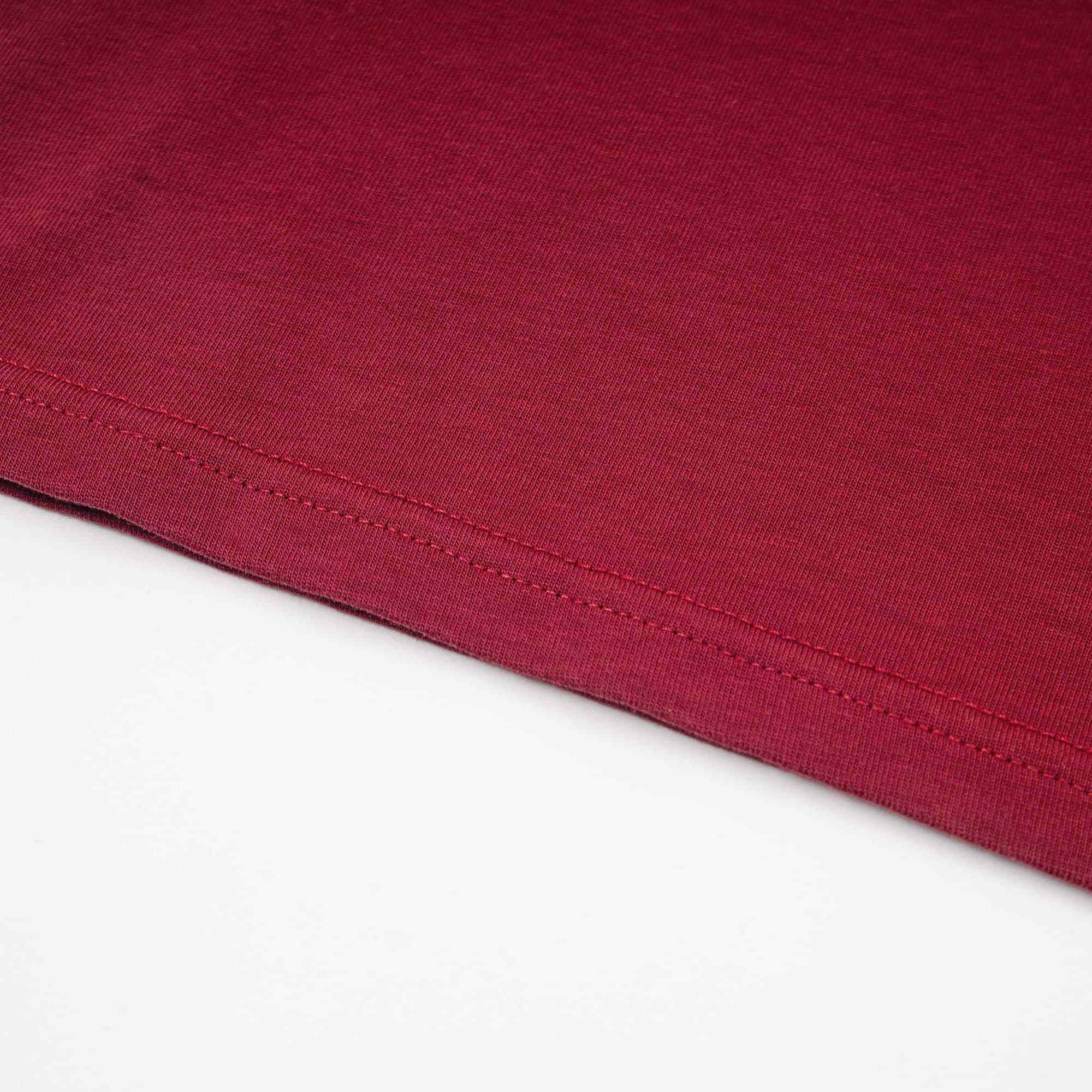 Saint Michael Short-Sleeve T-Shirt 'Burgundy' - DesignerGu