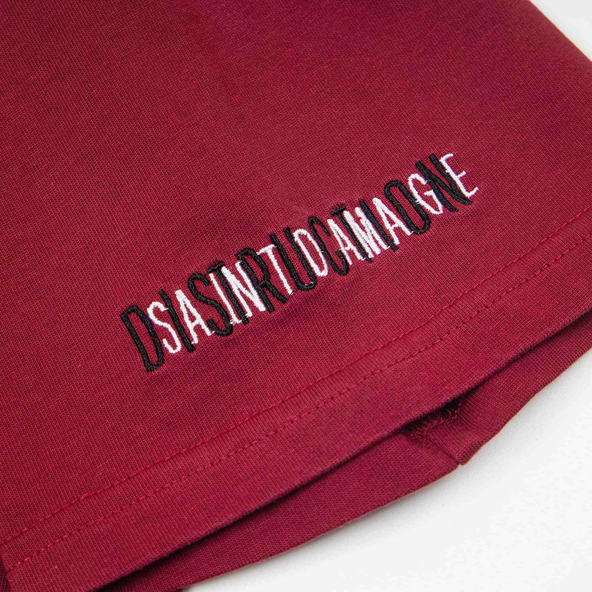 Saint Michael Short-Sleeve T-Shirt 'Burgundy' - DesignerGu