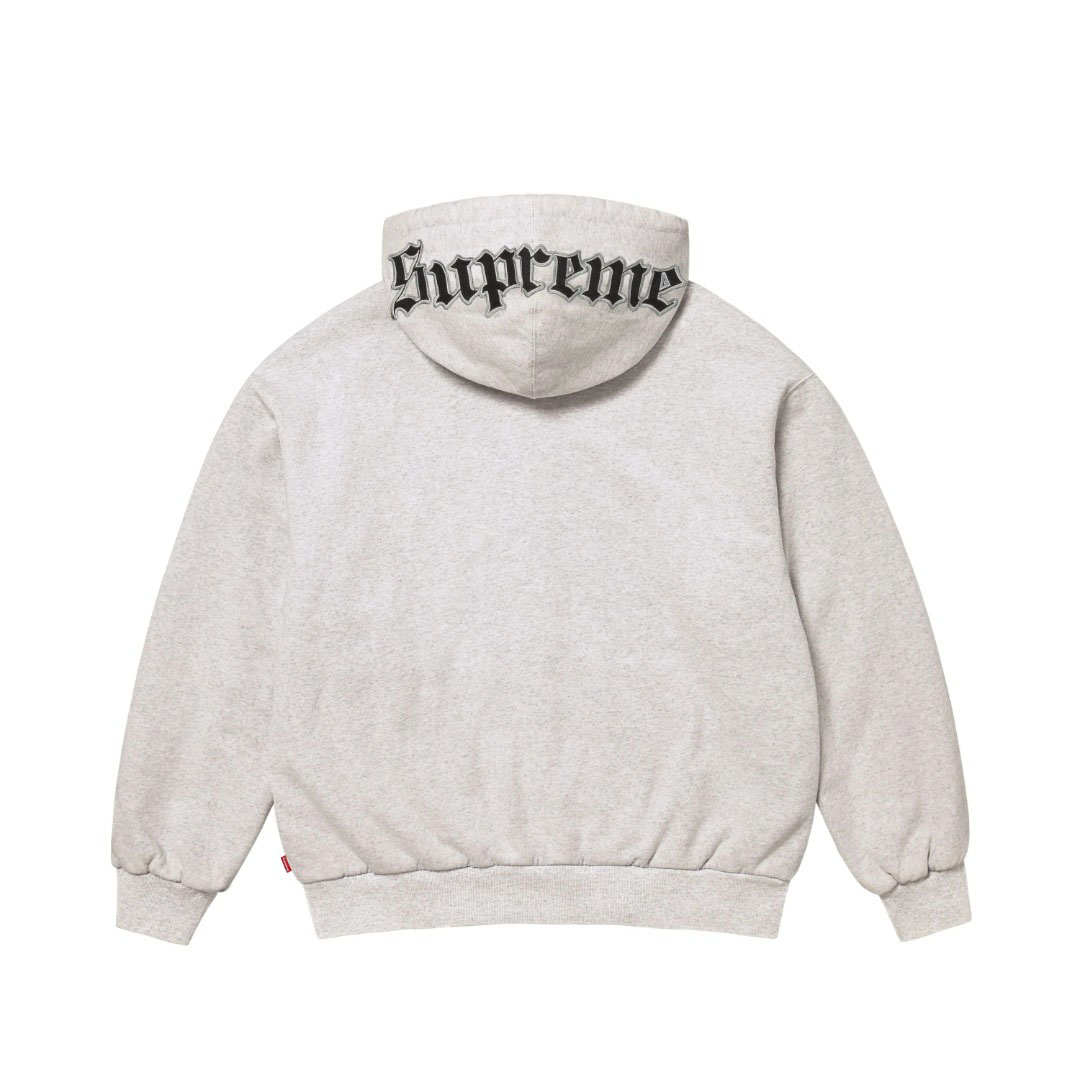 Supreme x Chicago White Sox Zip Up Hooded Sweatshirt 'Ash Grey' - DesignerGu