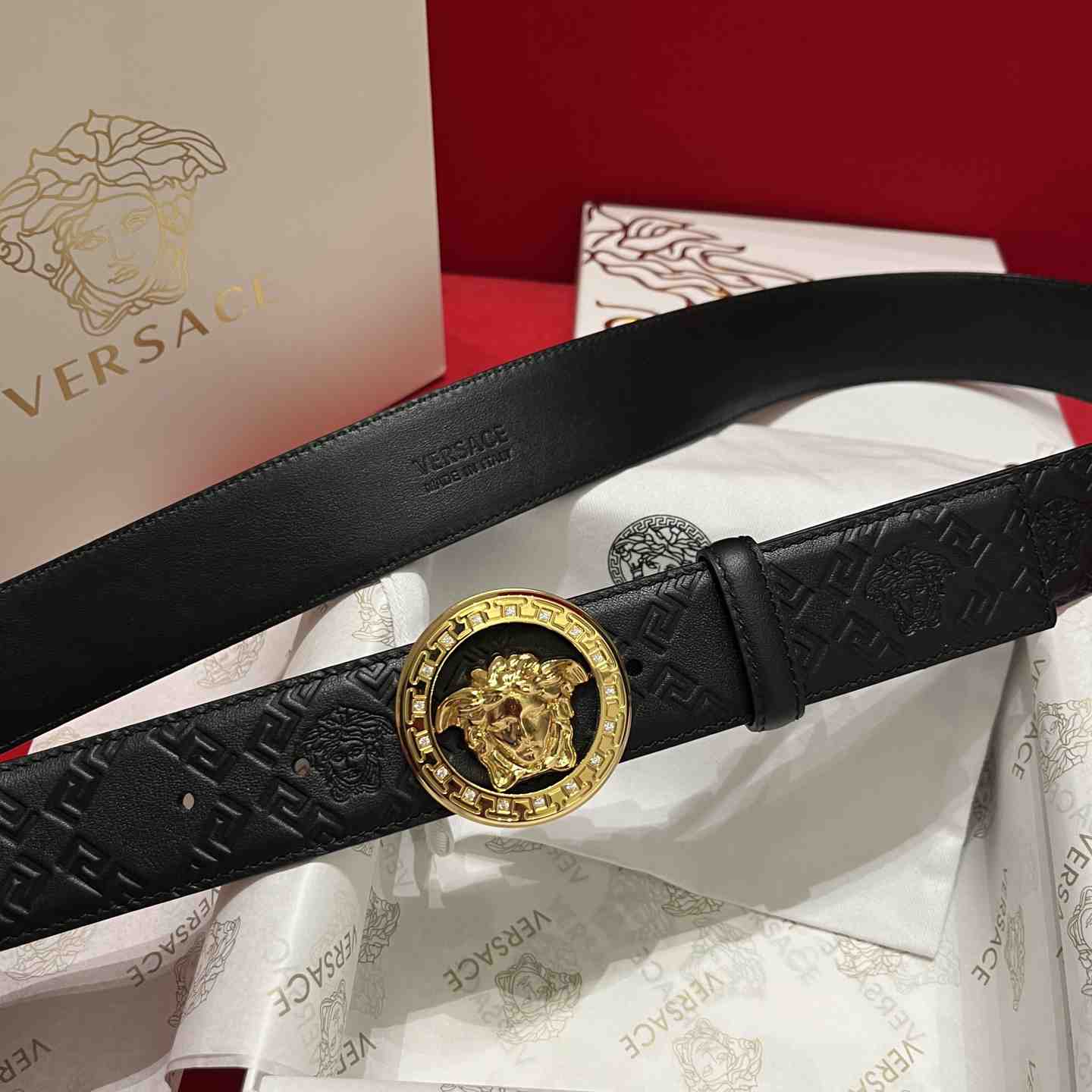 Versace Leather Belt   - DesignerGu