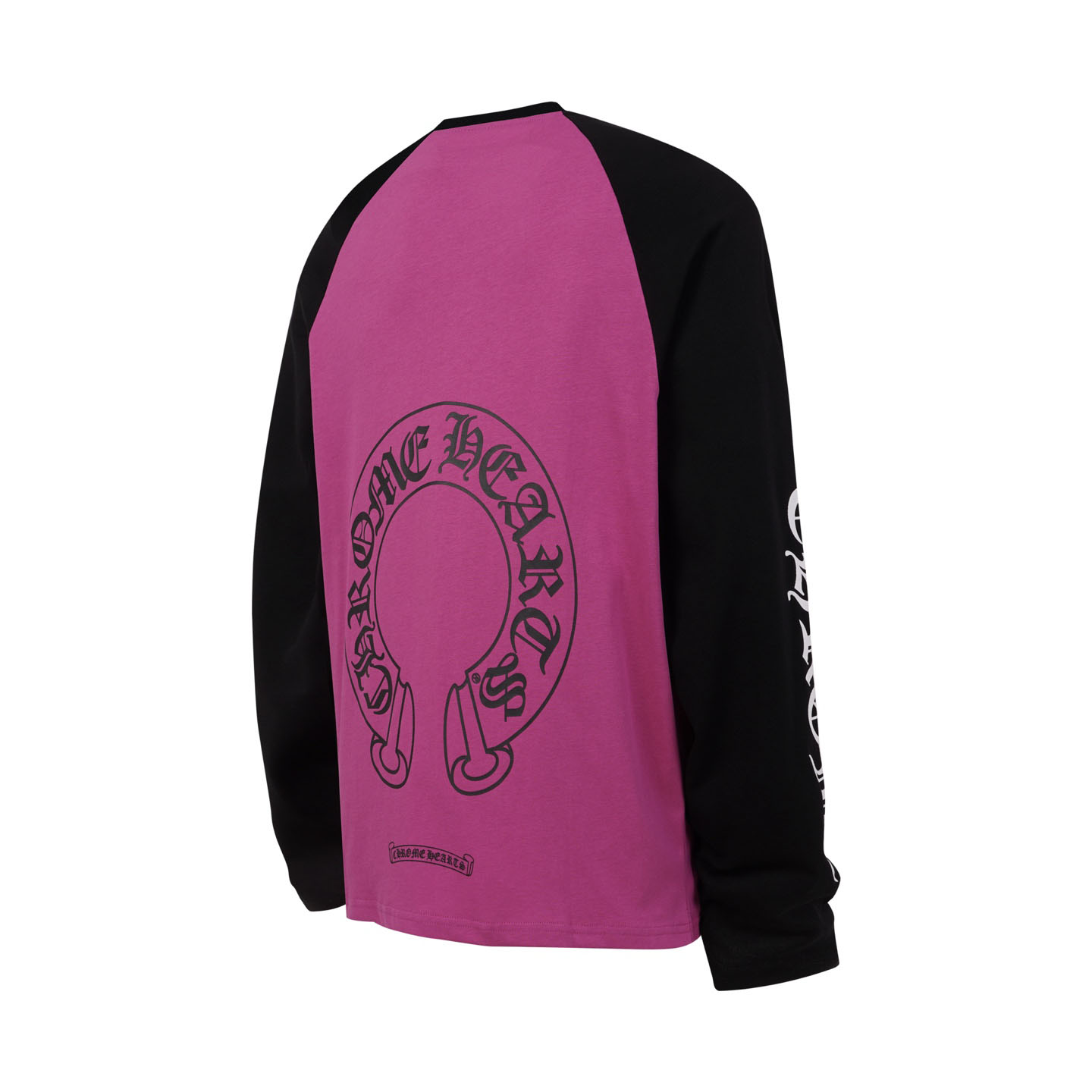 Chrome Hearts Pink And Black Baseball Long Sleeve T-Shirt - DesignerGu