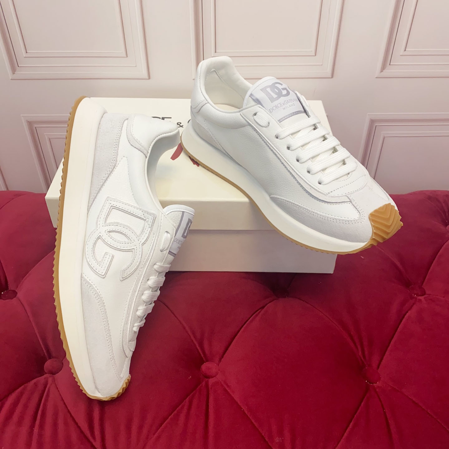 Dolce & Gabbana DG Cushion Calfskin Sneaker - DesignerGu