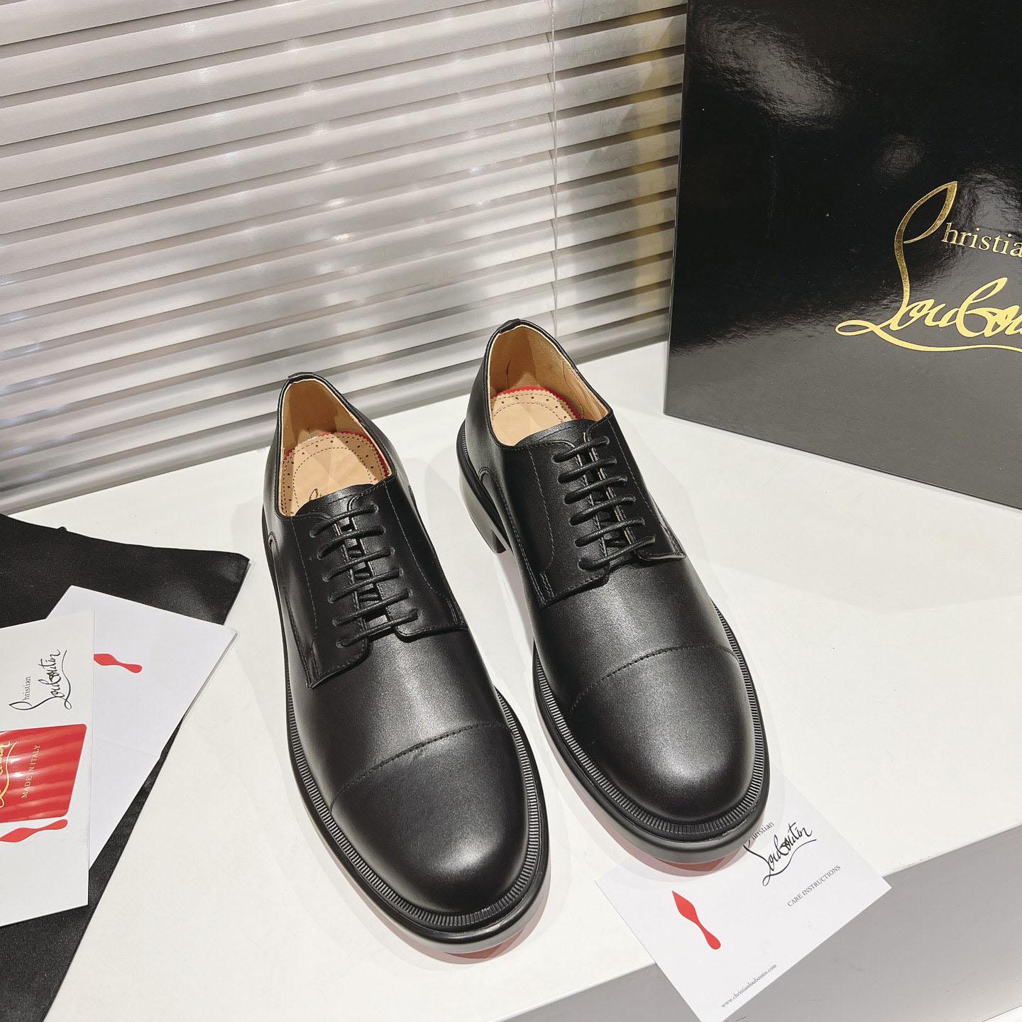 Christian Louboutin Urbino Leather Derby Shoes - DesignerGu