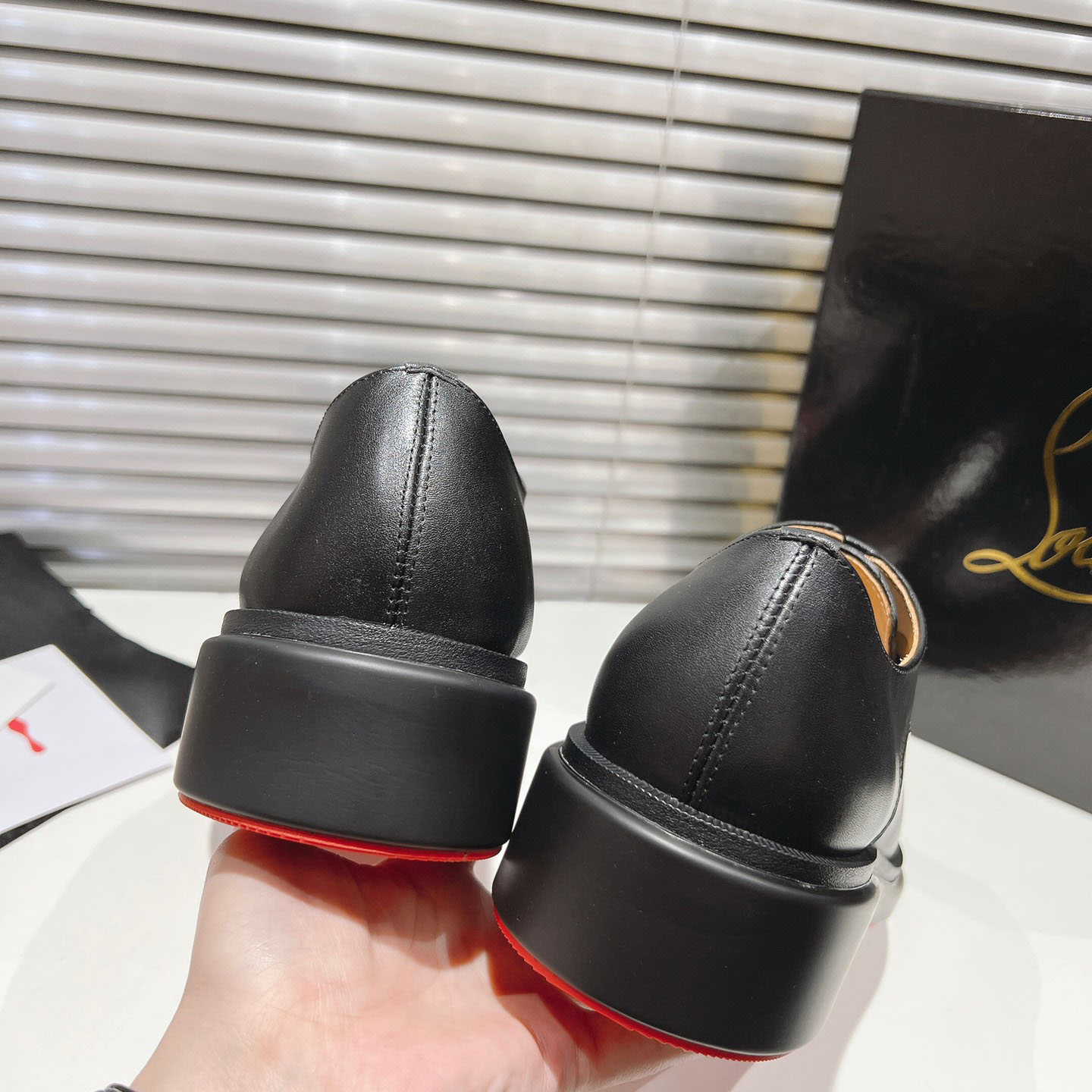 Christian Louboutin Urbino Leather Derby Shoes - DesignerGu