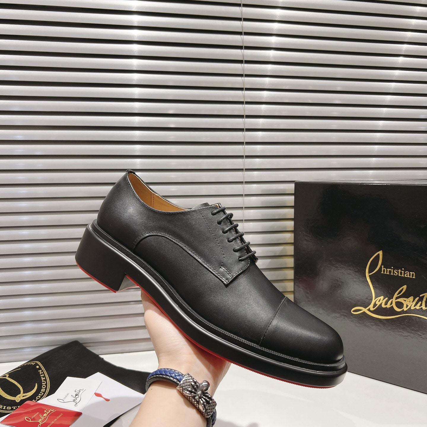 Christian Louboutin Urbino Leather Derby Shoes - DesignerGu