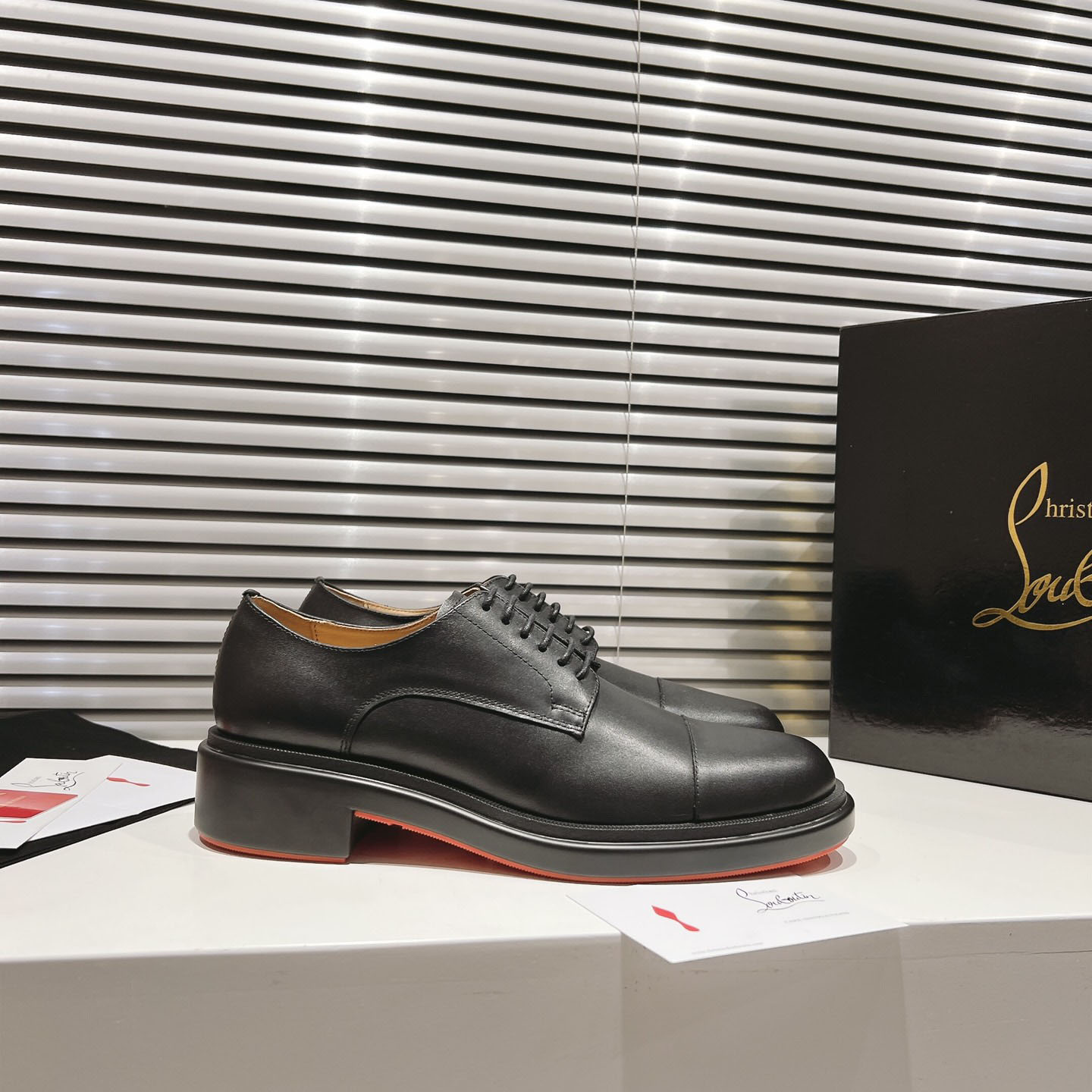 Christian Louboutin Urbino Leather Derby Shoes - DesignerGu