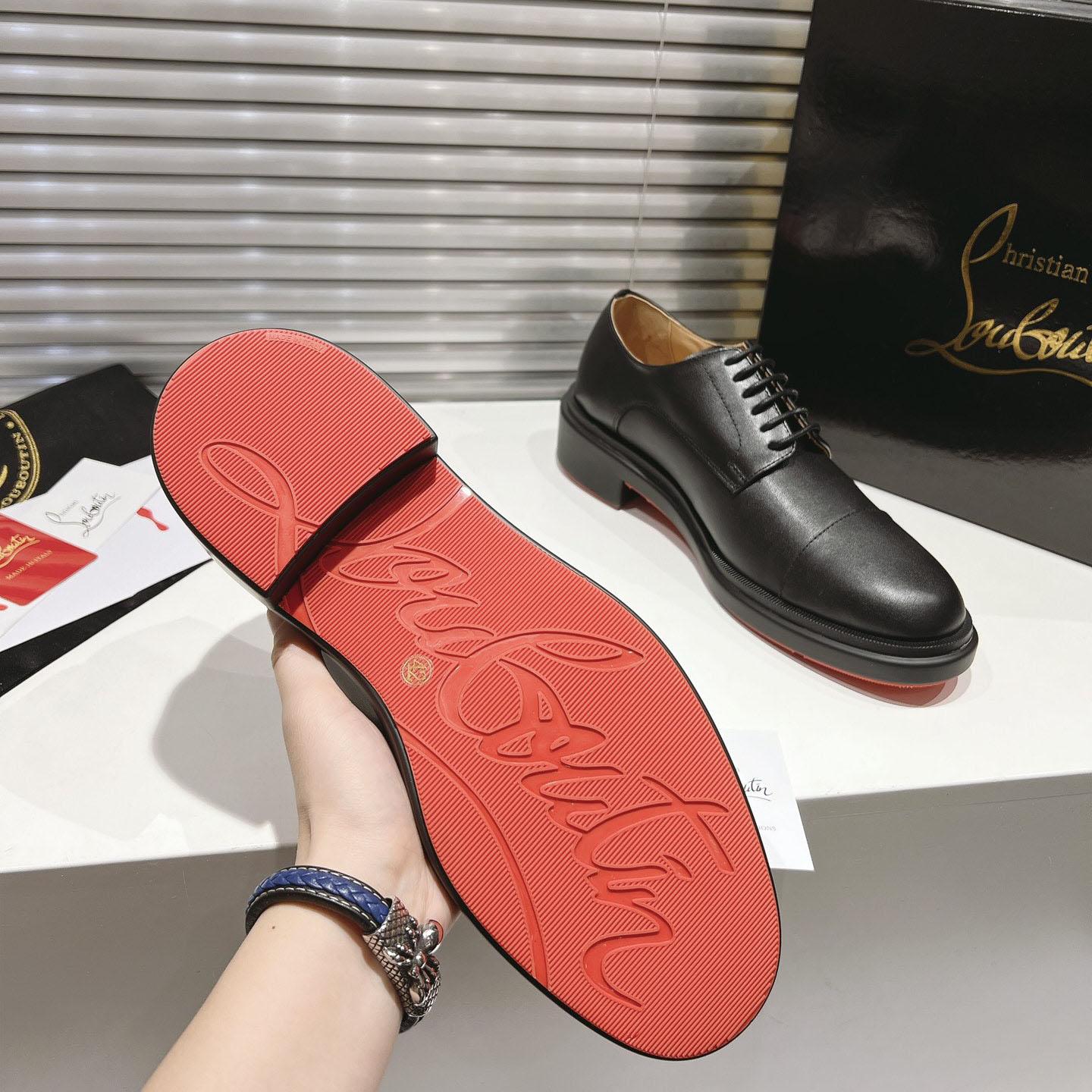 Christian Louboutin Urbino Leather Derby Shoes - DesignerGu