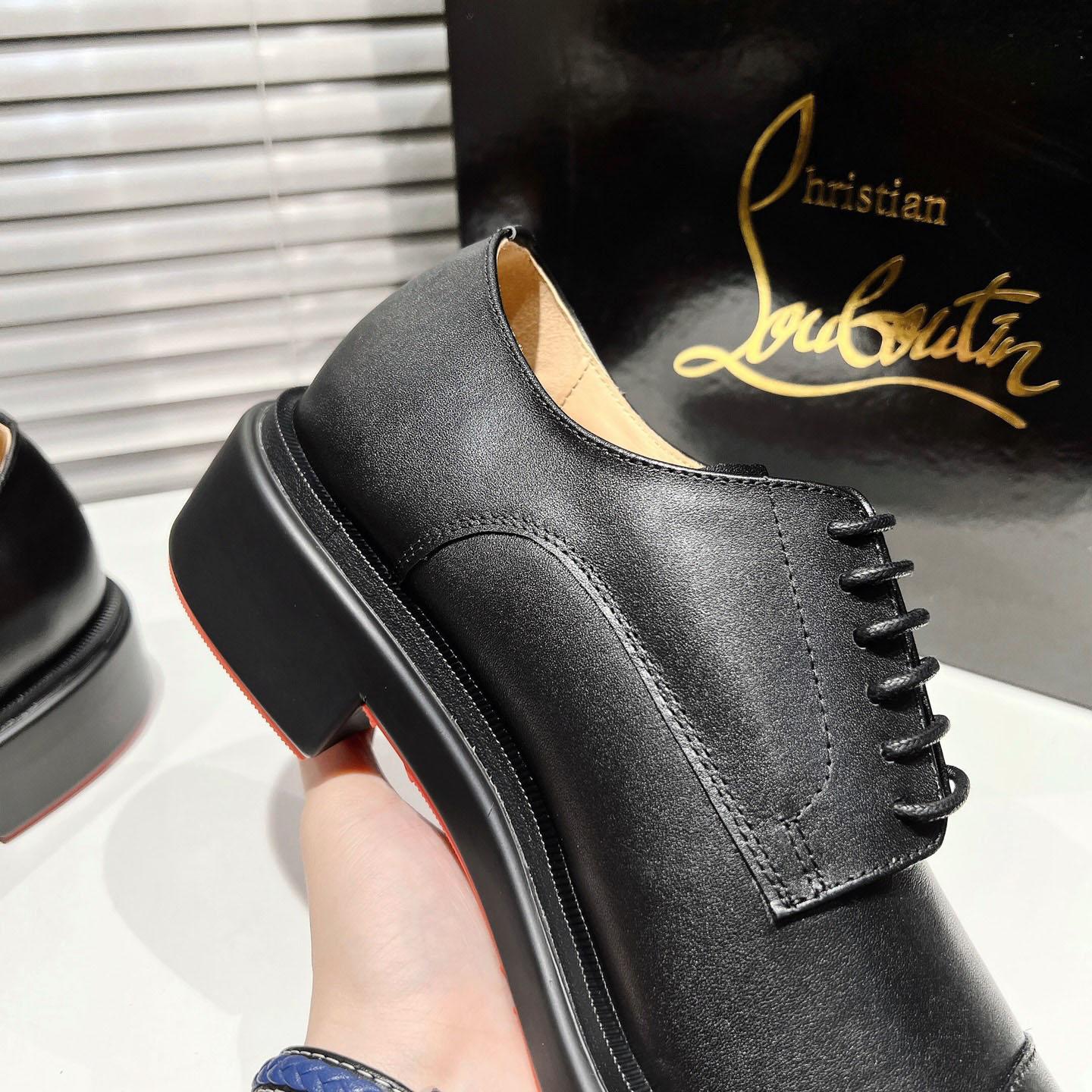 Christian Louboutin Urbino Leather Derby Shoes - DesignerGu