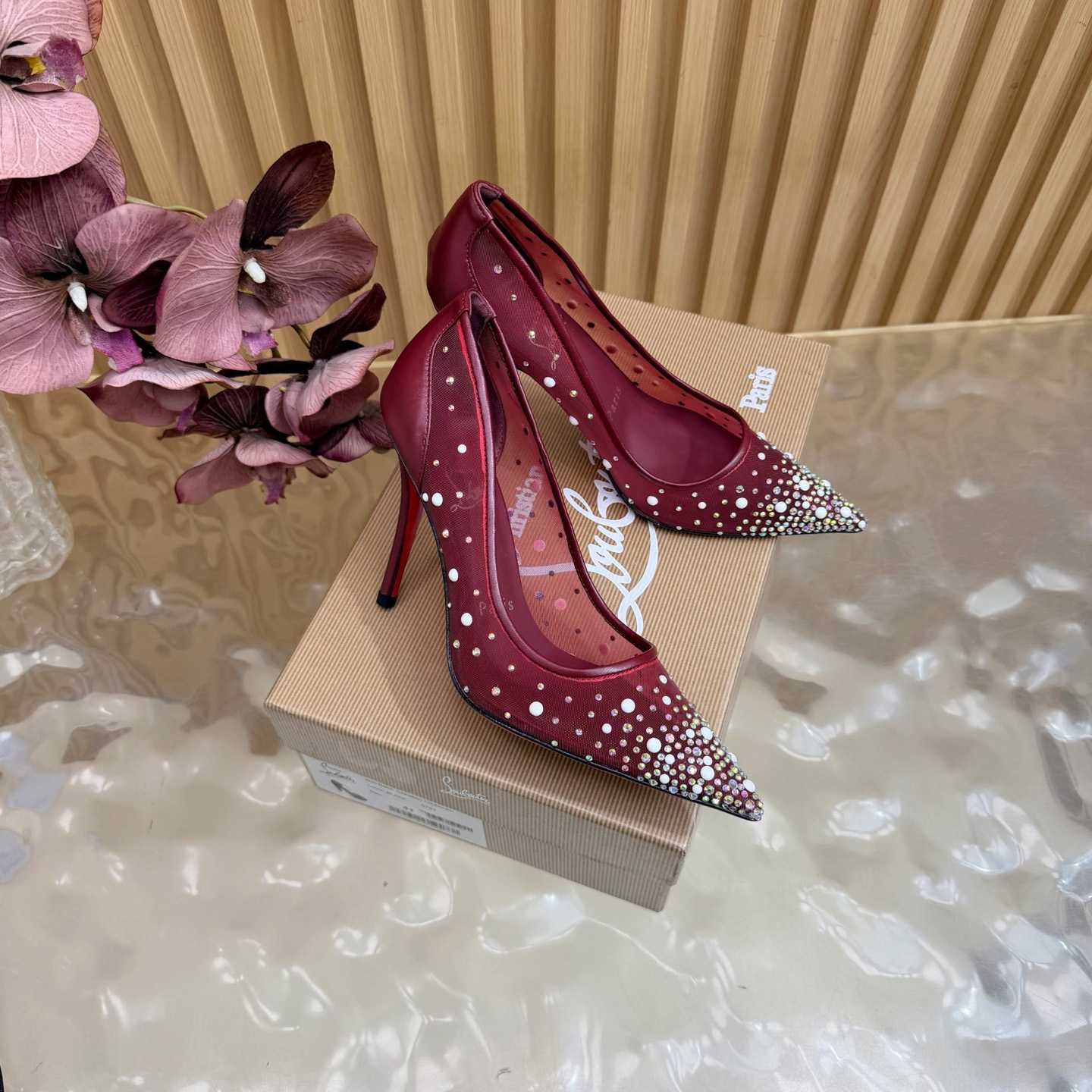 Christian Louboutin Miss Z Degrastrass Leather Pumps 100 - DesignerGu