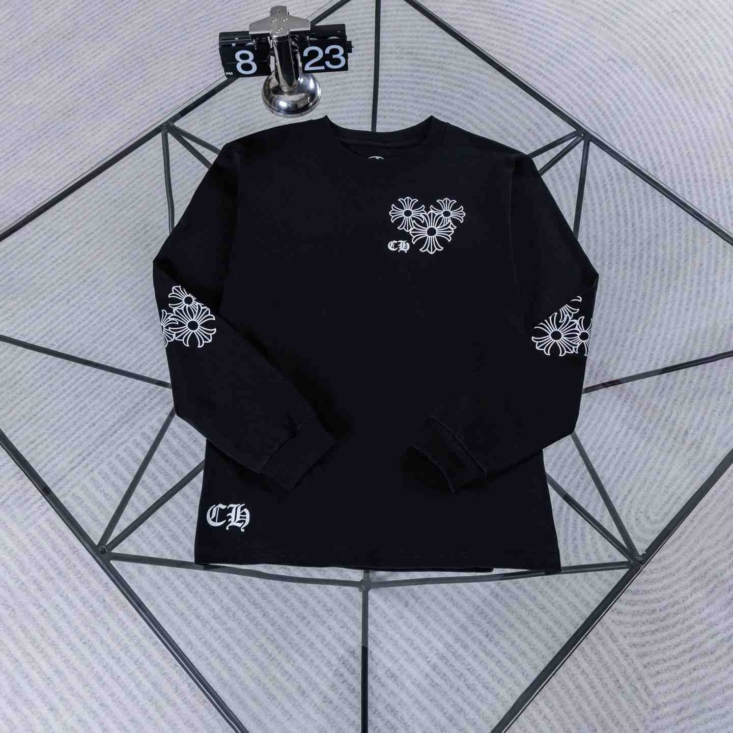 Chrome Hearts Cross Logo  Long Sleeve T-Shirt 'Black' - DesignerGu
