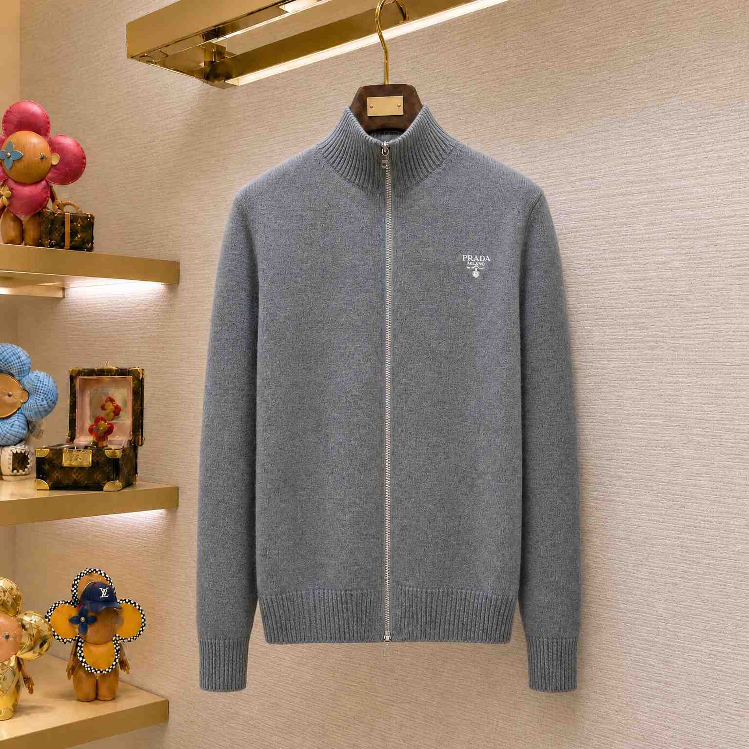 Prada Cashmere Full-Zip Sweater - DesignerGu