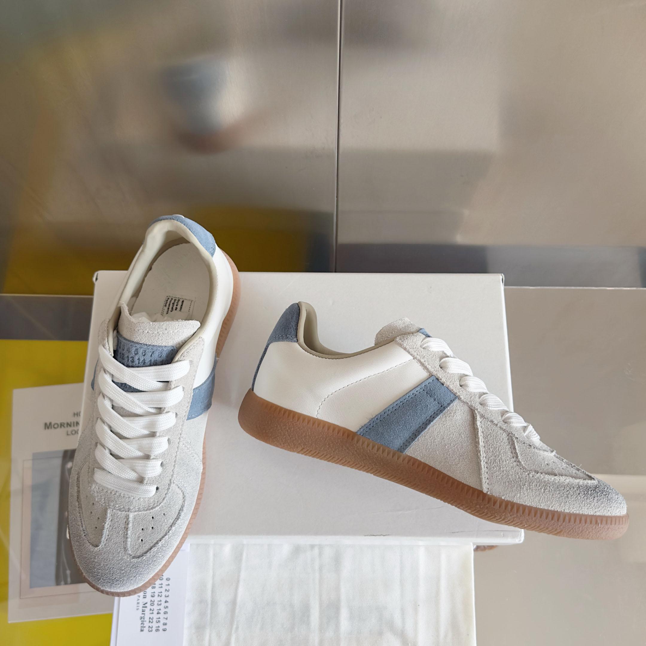 Maison Margiela Off-White & Blue Replica Sneakers - DesignerGu