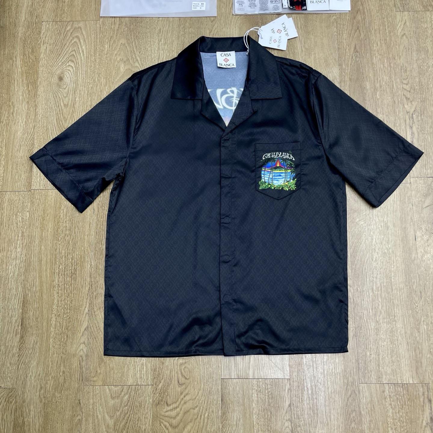 Casablanca Volcano Short Sleeve Jacquard Shirt CA3592 - DesignerGu