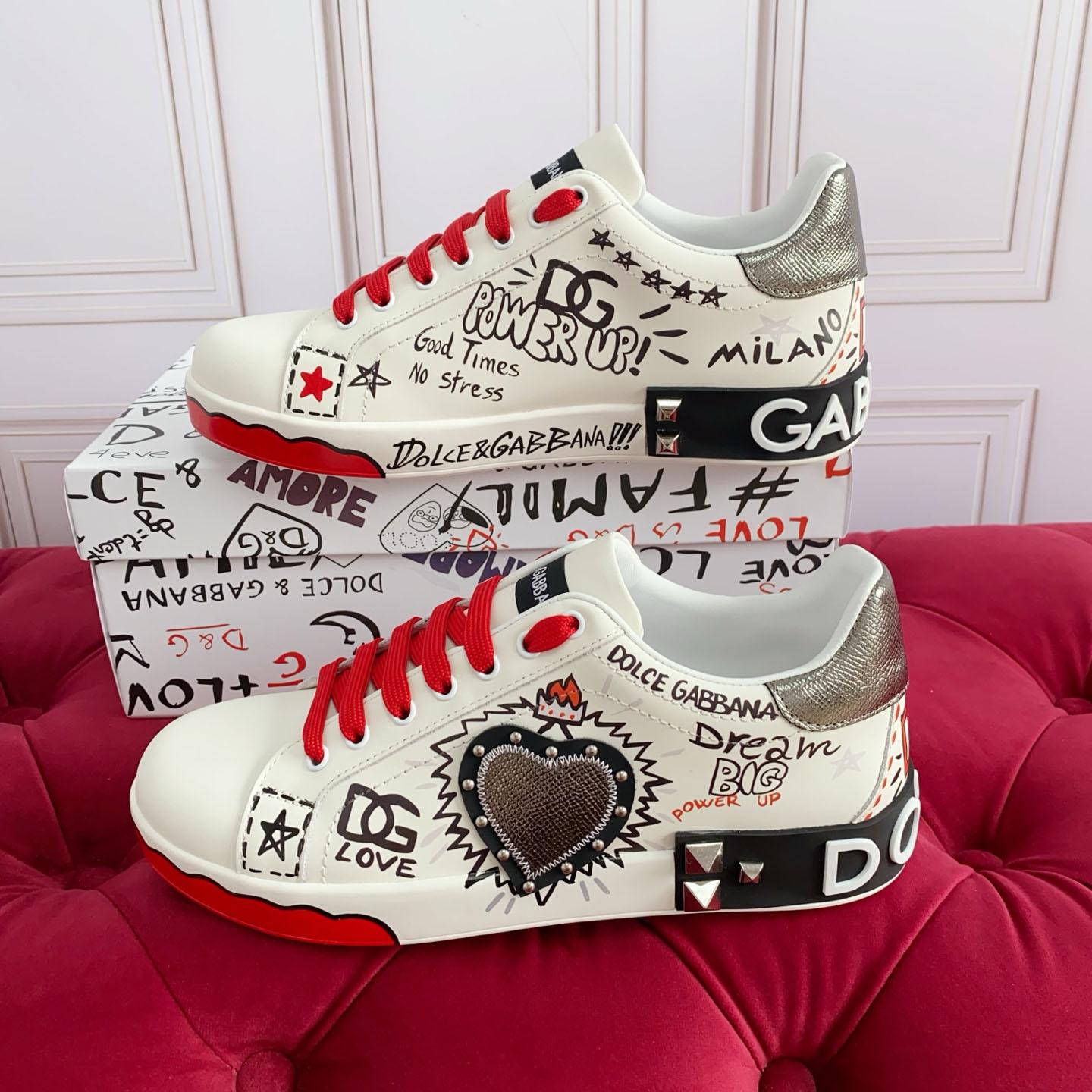Dolce & Gabbana Portofino Calfskin Sneakers - DesignerGu