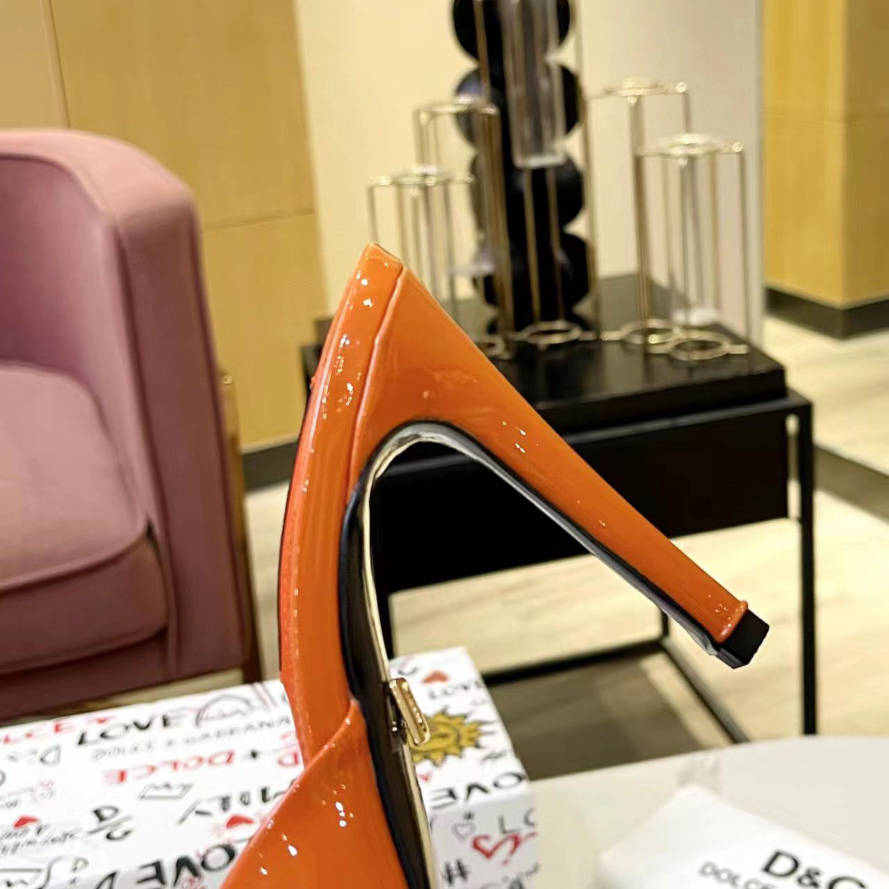 Dolce & Gabbana Patent Leather Mules With DG Logo - DesignerGu