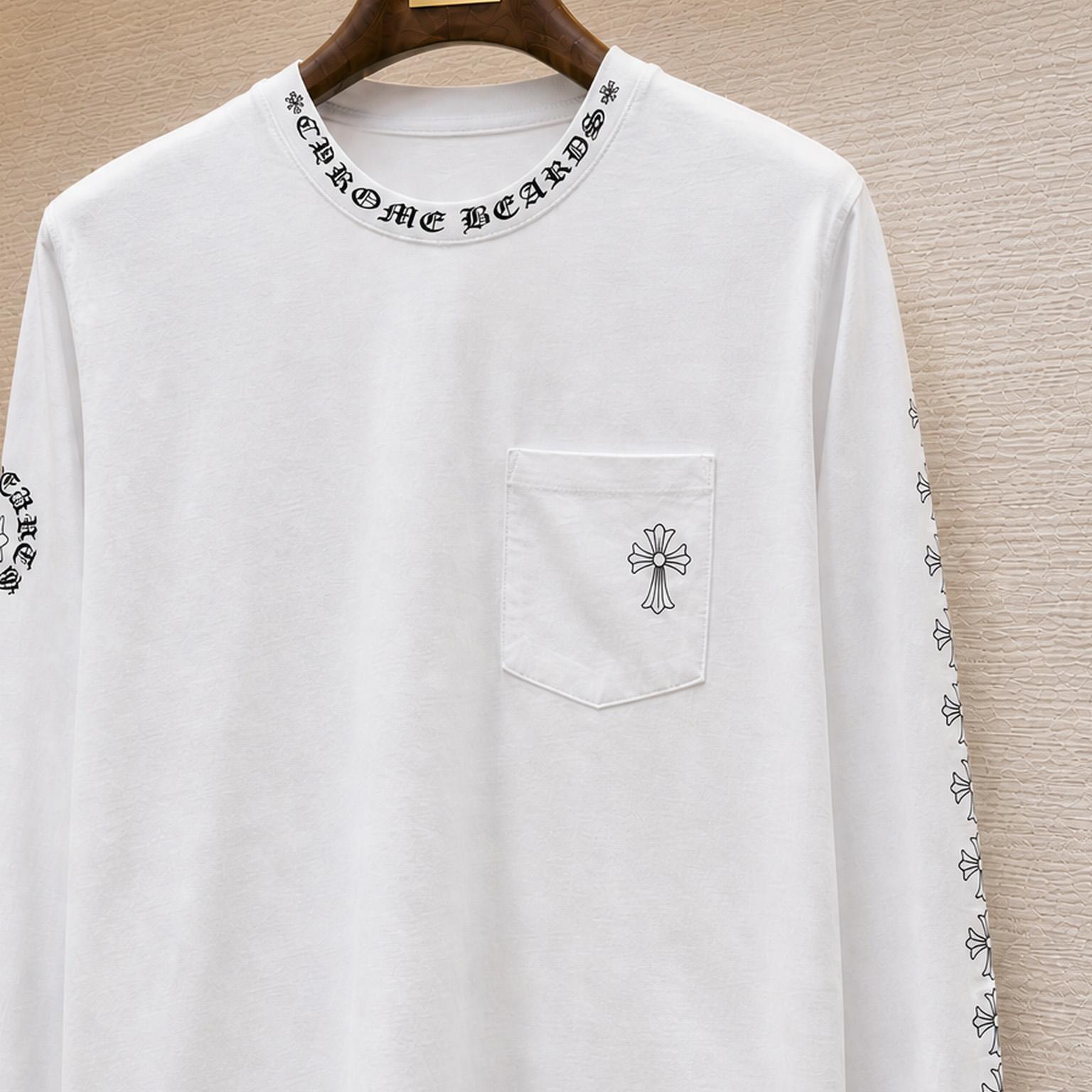 Chrome Hearts Cross Logo Long Sleeve T-Shirt  'White' - DesignerGu