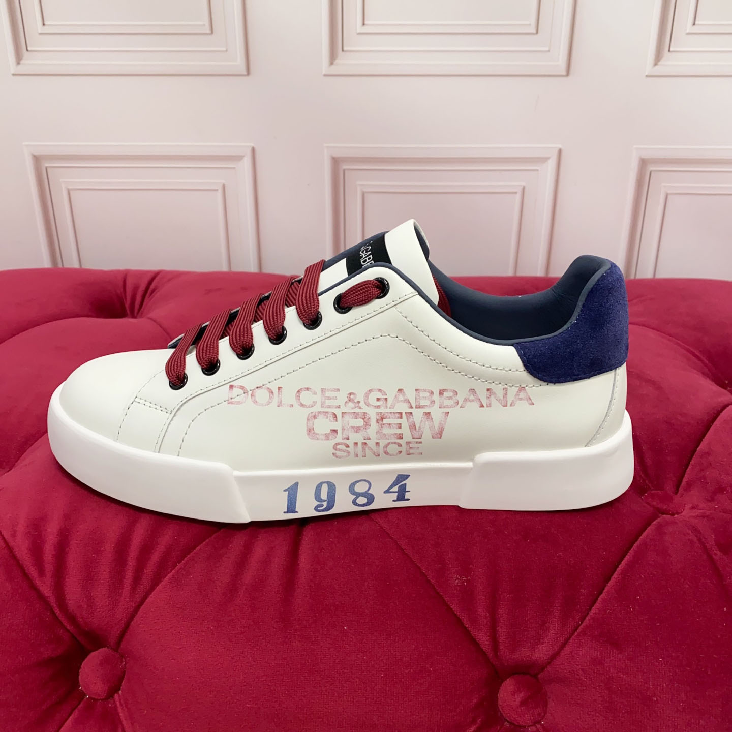 Dolce & Gabbana Portofino Light Strobel Calfskin Sneakers - DesignerGu