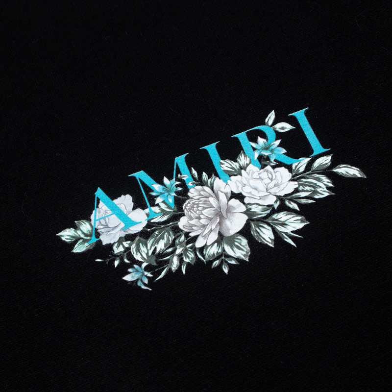 Amiri Floral Hoodie 'Black' - DesignerGu