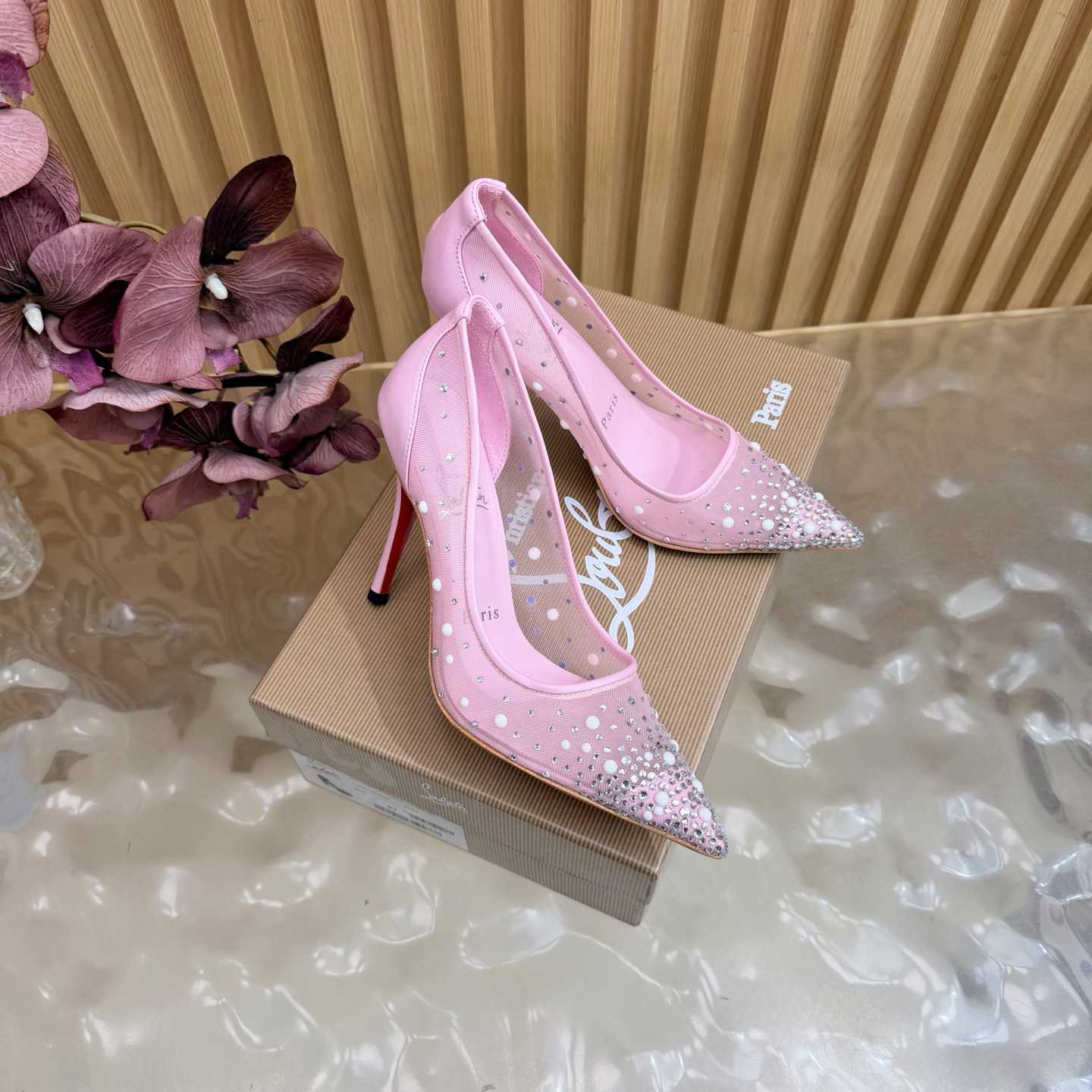 Christian Louboutin Miss Z Degrastrass Leather Pumps 100 - DesignerGu