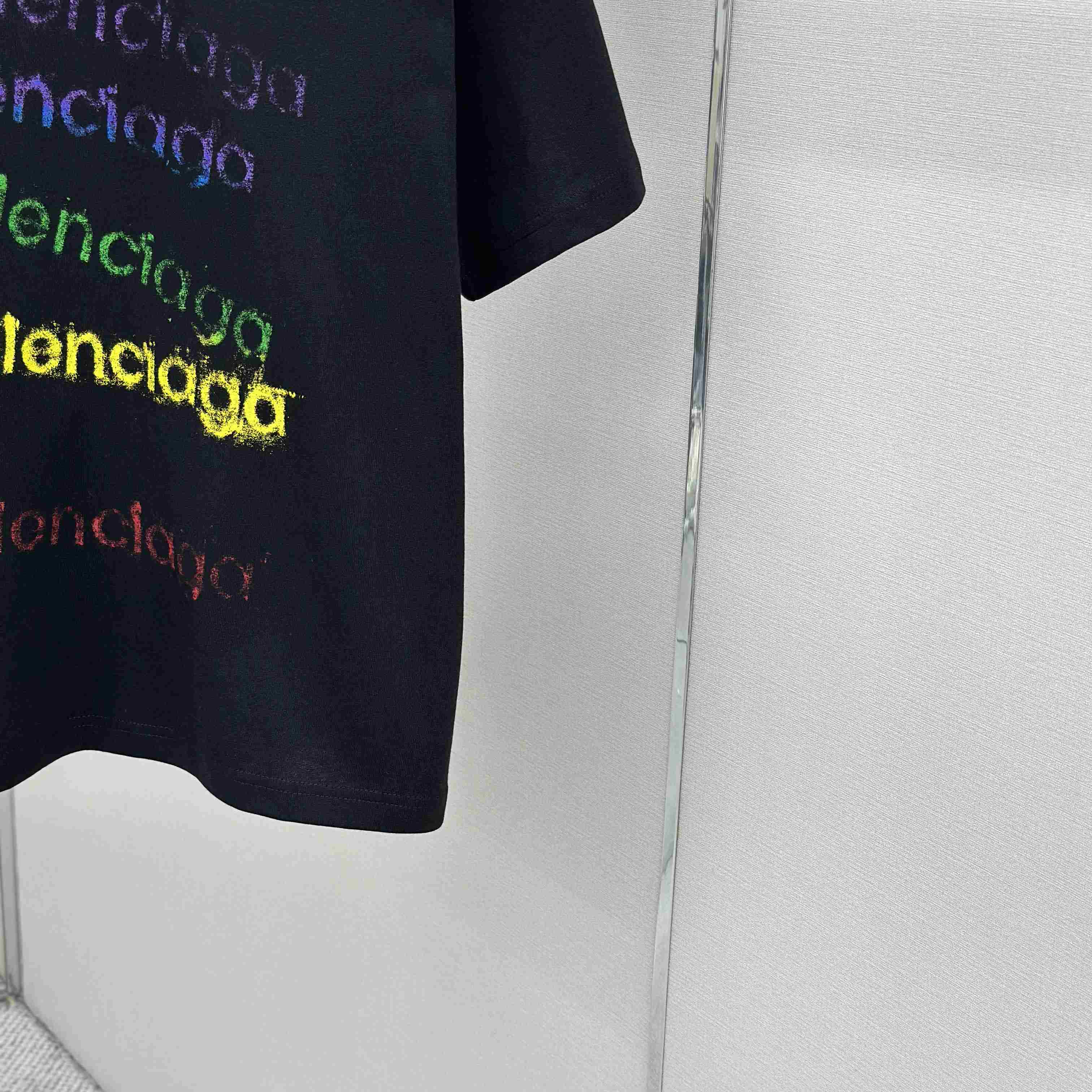 Balenciaga Logo Cotton Jersey T-shirt  - DesignerGu