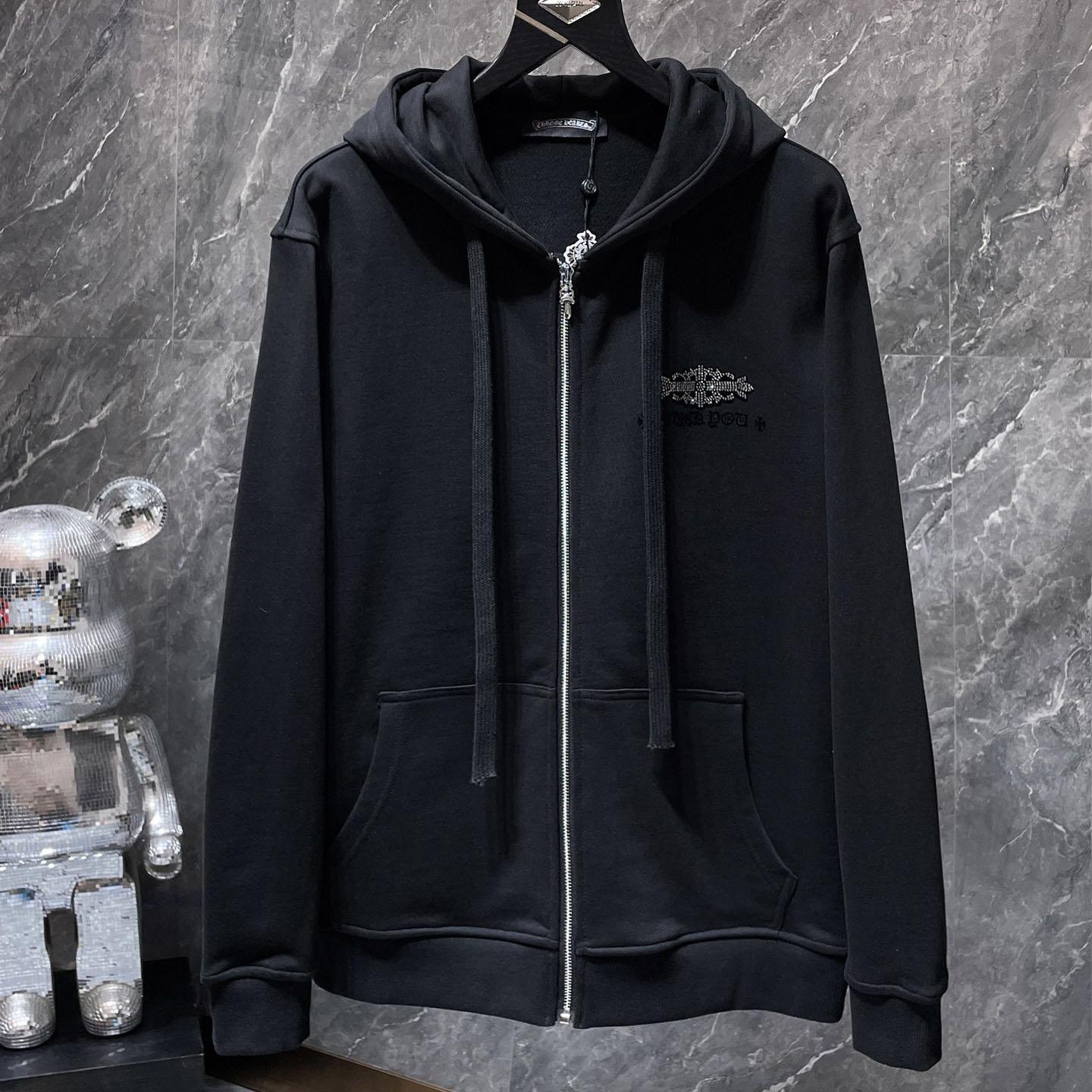 Chrome Hearts Cross Embroidery Black Hoodie - DesignerGu