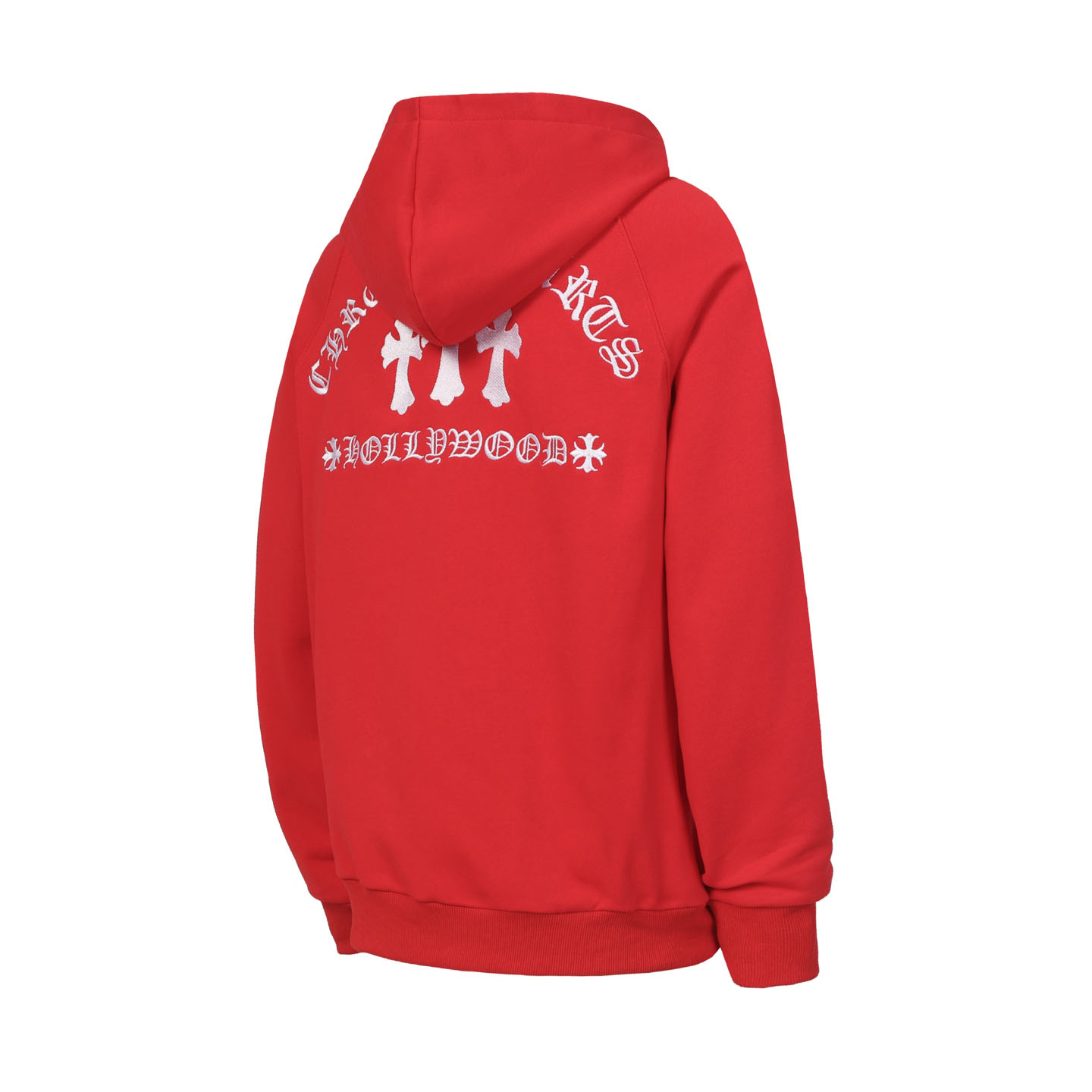 Chrome Hearts Embroidered King Taco Zip Up Hoodie 'Red' - DesignerGu