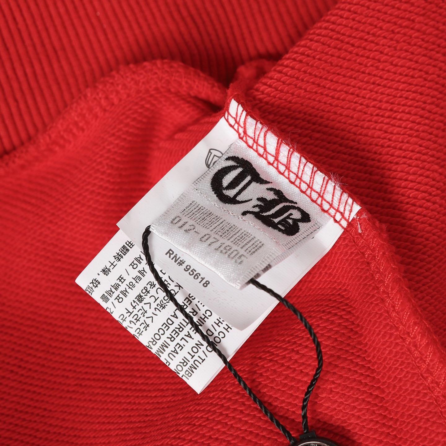 Chrome Hearts Embroidered King Taco Zip Up Hoodie 'Red' - DesignerGu