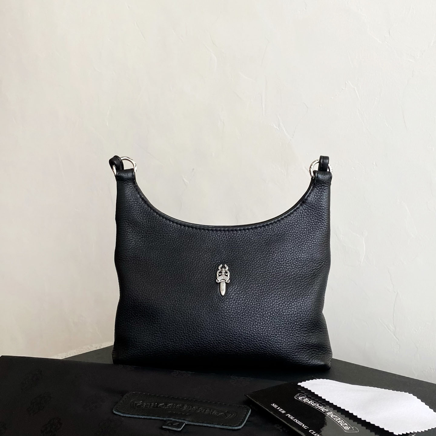 Chrome Hearts Viv Silver Dagger Black Bag - DesignerGu