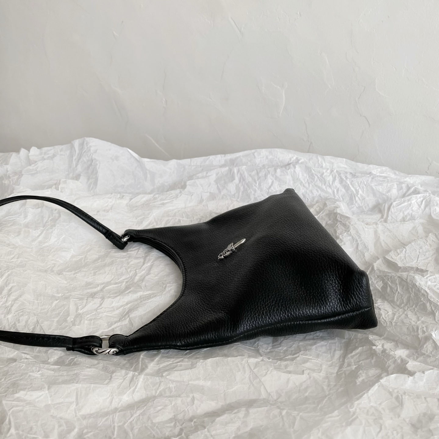 Chrome Hearts Viv Silver Dagger Black Bag - DesignerGu