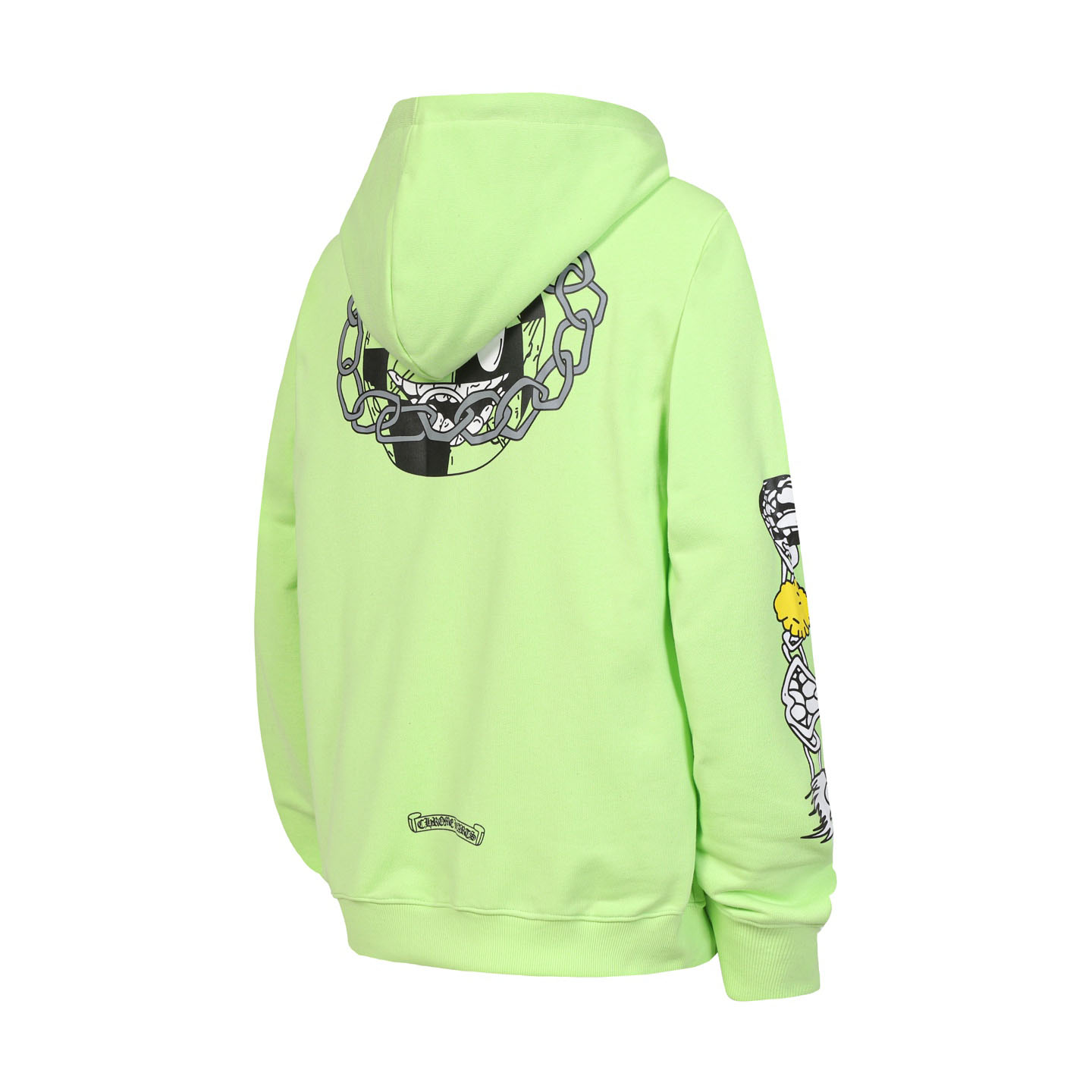 Chrome Hearts Matty Boy Thermal Lined Lime Green Zip Up Hoodie - DesignerGu