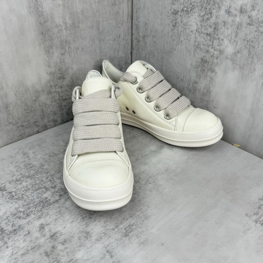 Rick Owens Porterville Jumbo Laced Low 'Milk' - DesignerGu