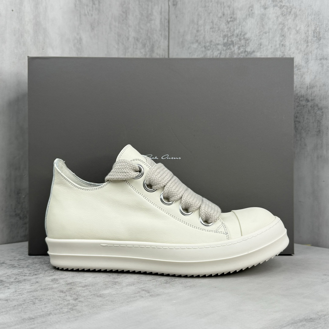 Rick Owens Porterville Jumbo Laced Low 'Milk' - DesignerGu