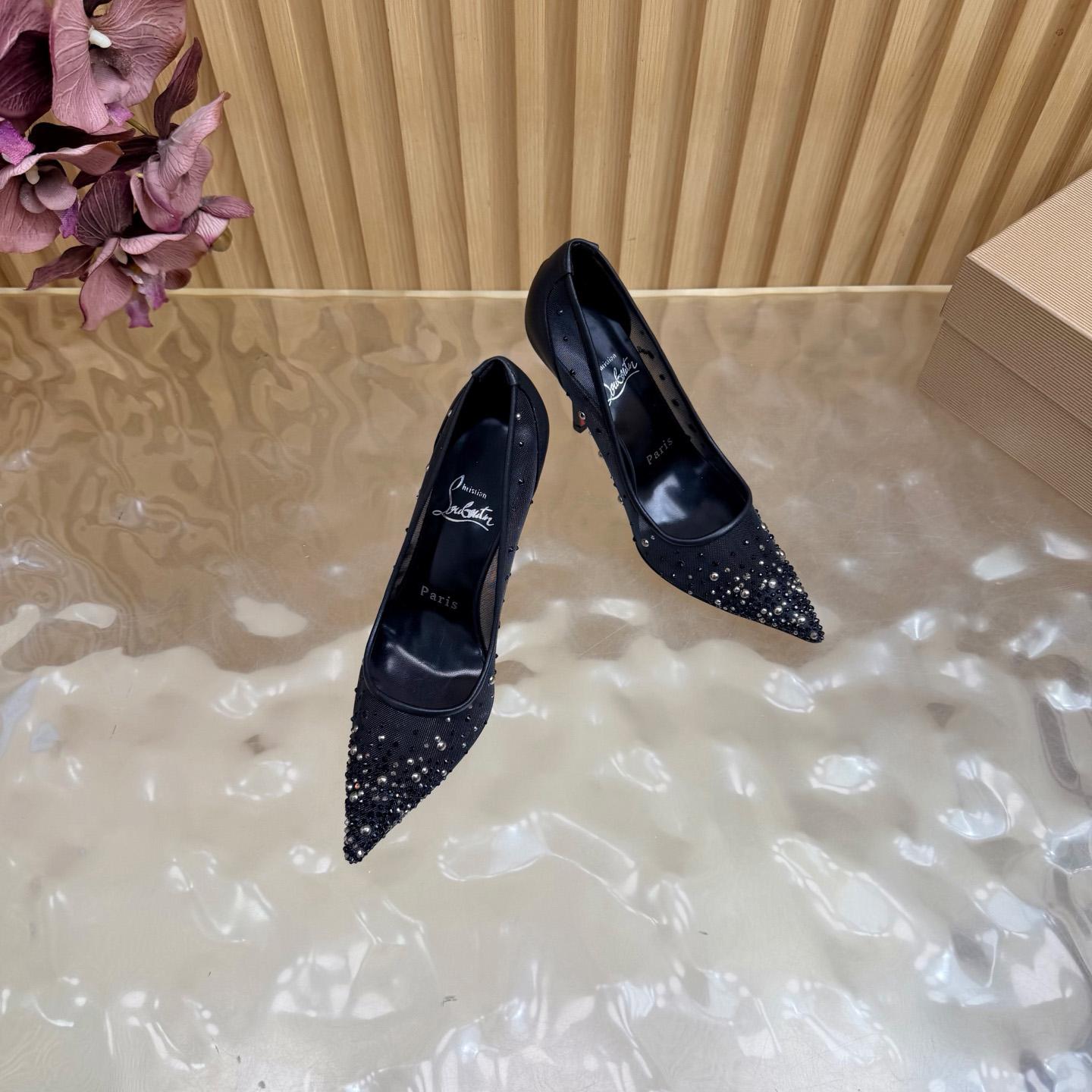 Christian Louboutin Miss Z Degrastrass Leather Pumps 100 - DesignerGu