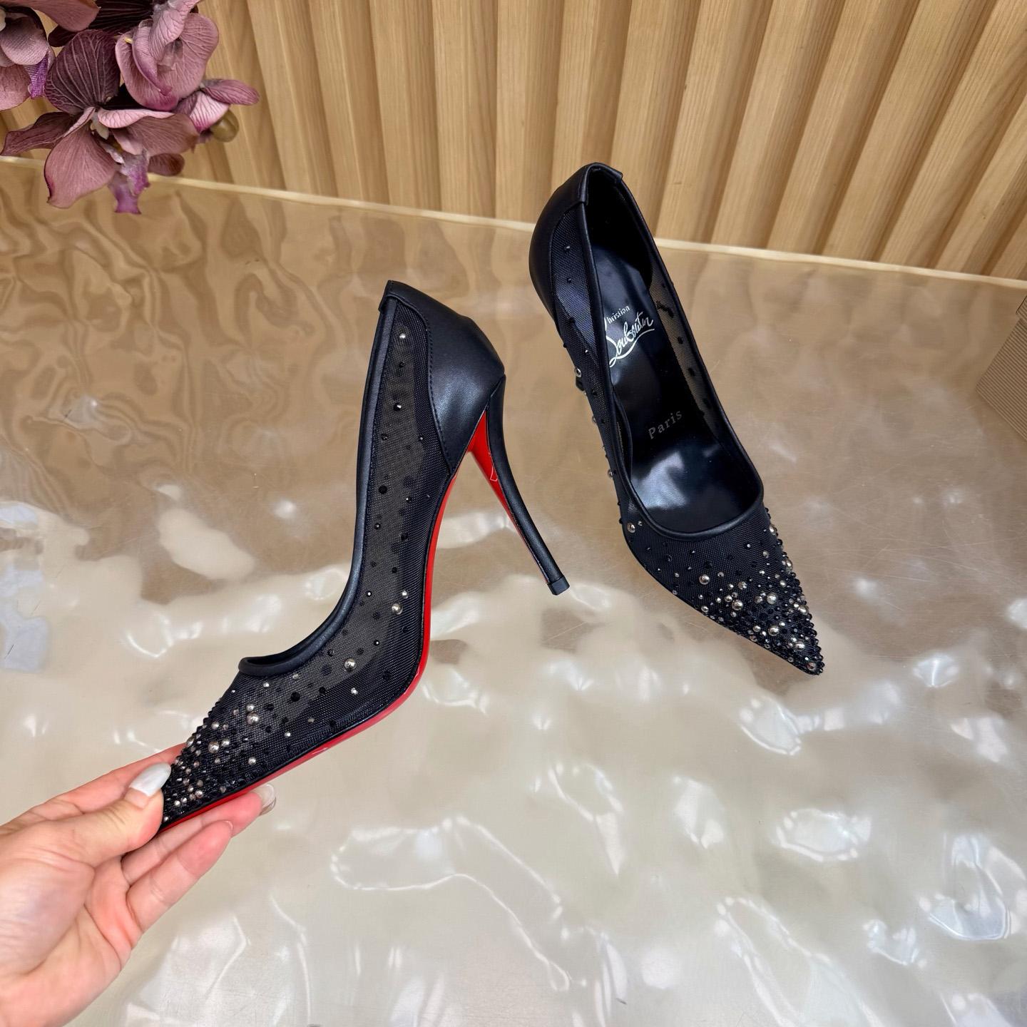 Christian Louboutin Miss Z Degrastrass Leather Pumps 100 - DesignerGu