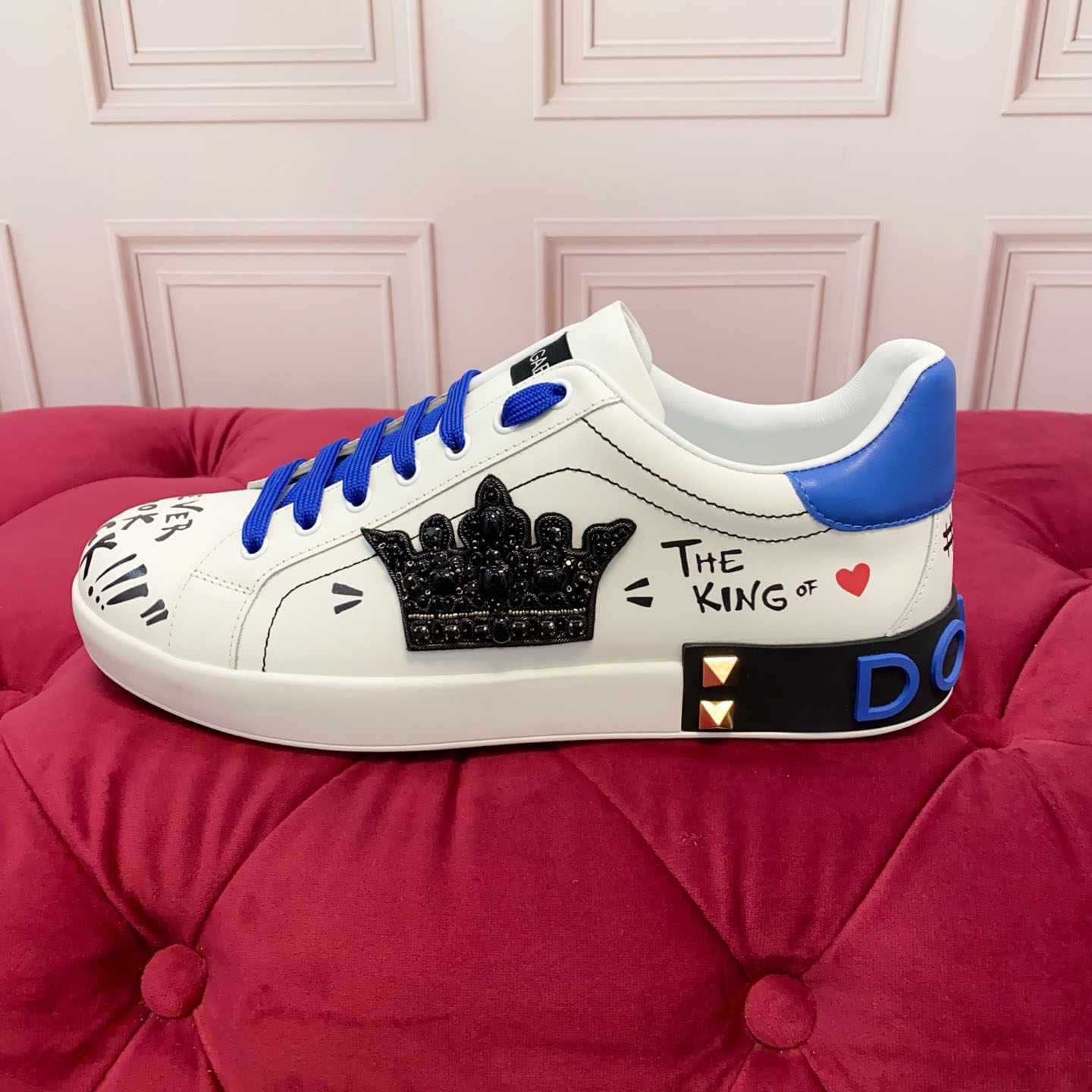 Dolce & Gabbana Portofino Leather Sneakers - DesignerGu