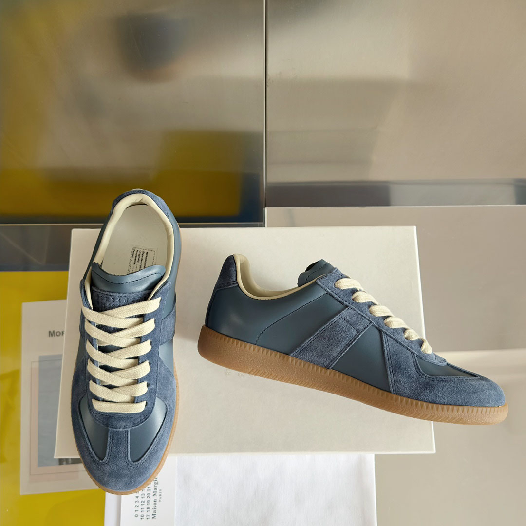 Maison MargielaReplica Suede And Leather Sneakers - DesignerGu