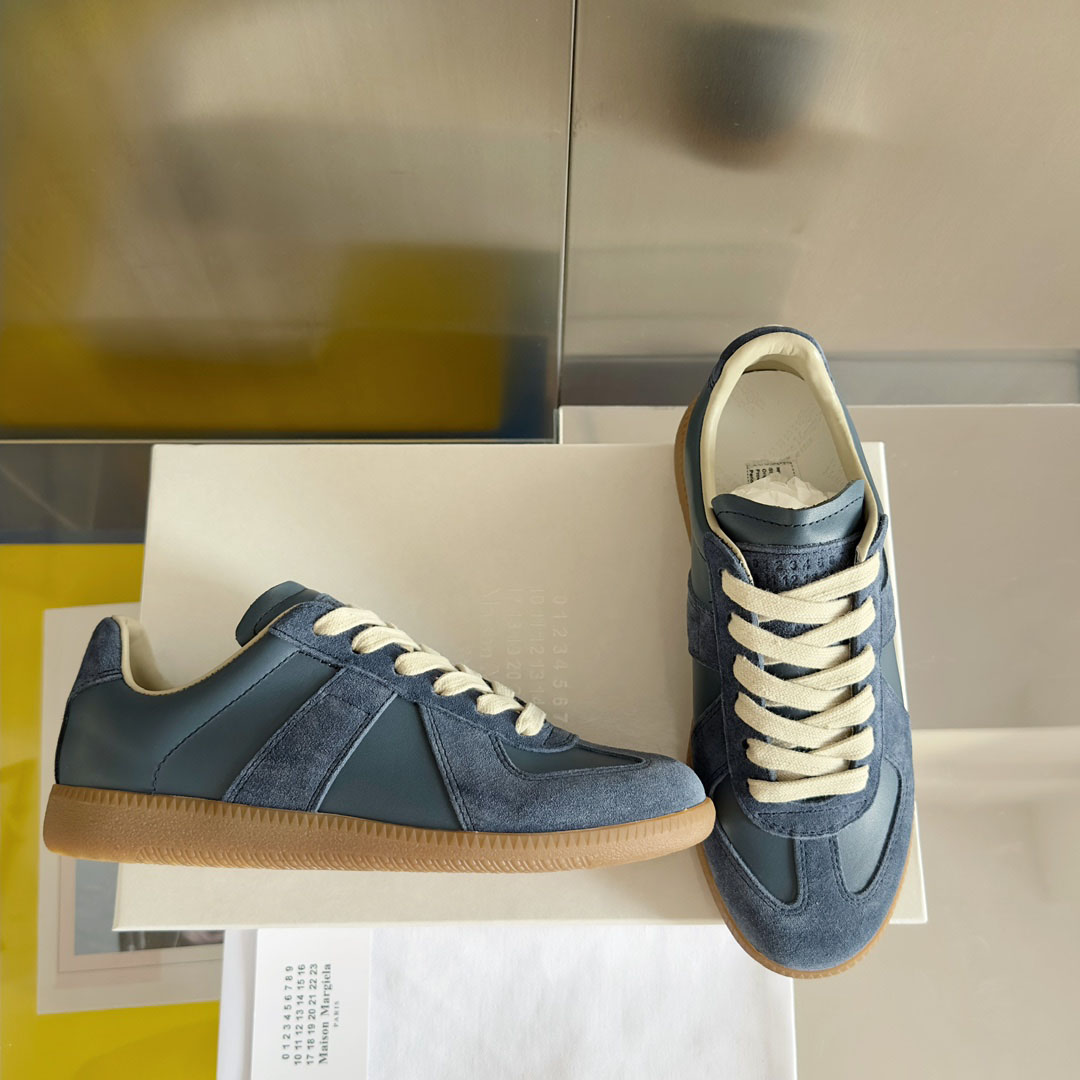 Maison MargielaReplica Suede And Leather Sneakers - DesignerGu
