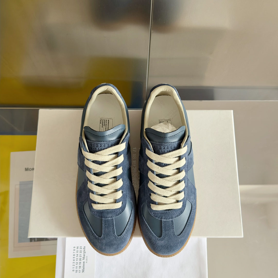Maison MargielaReplica Suede And Leather Sneakers - DesignerGu