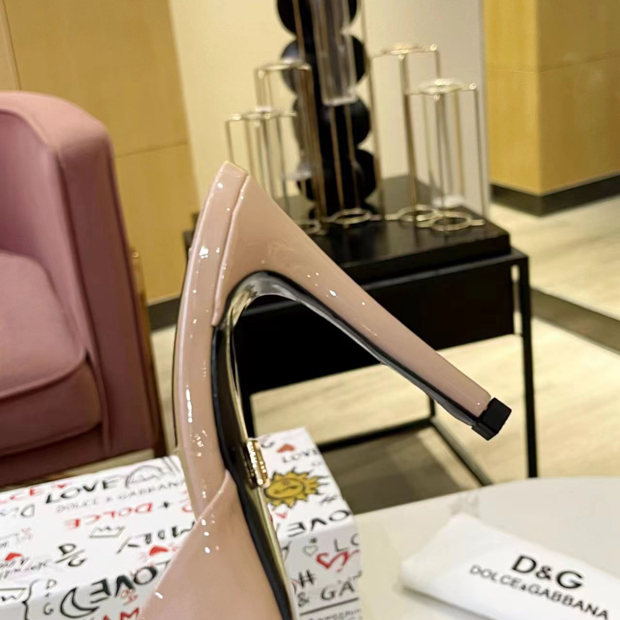 Dolce & Gabbana Patent Leather Mules With DG Logo - DesignerGu