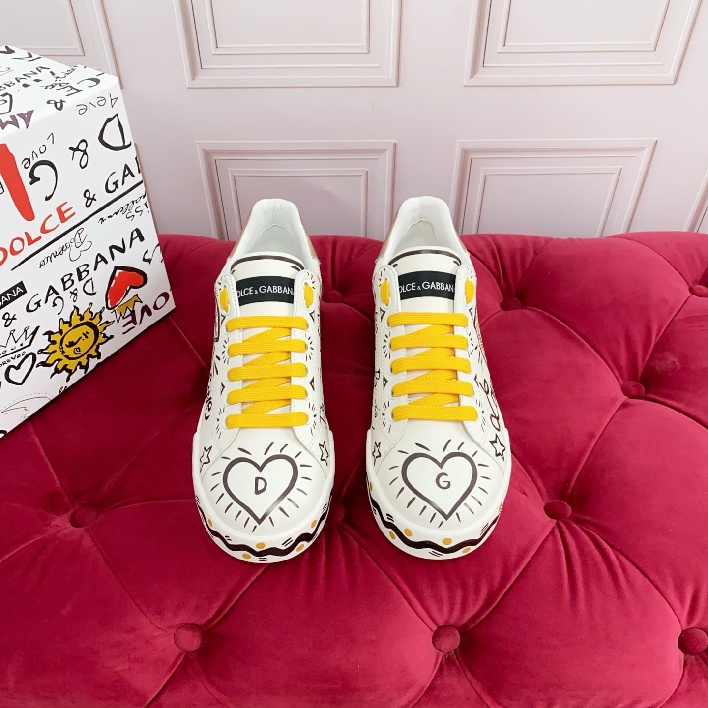 Dolce & Gabbana Calfskin Portofino Sneakers - DesignerGu