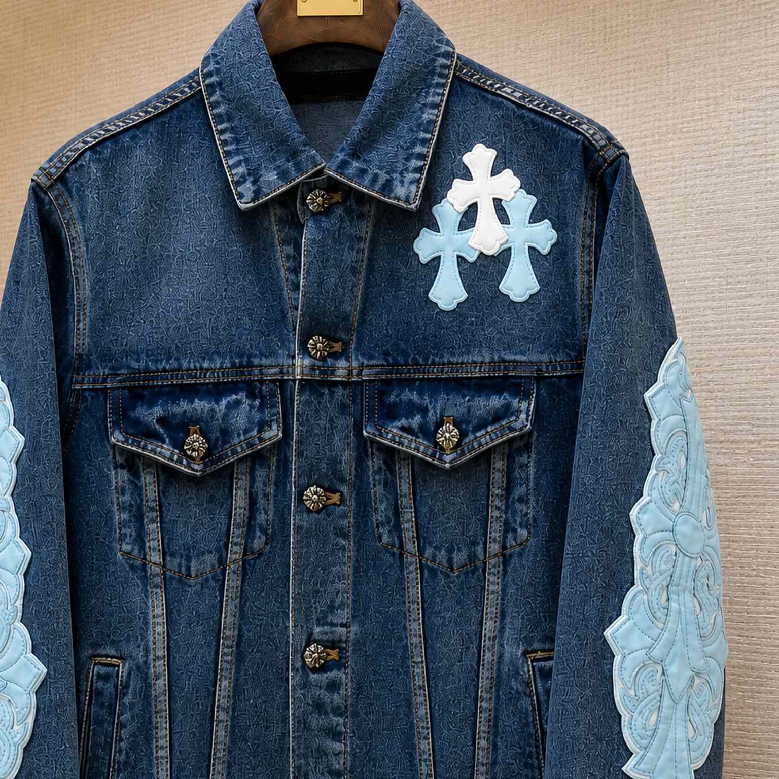 Chrome Hearts Denim Trucker Jacket - DesignerGu