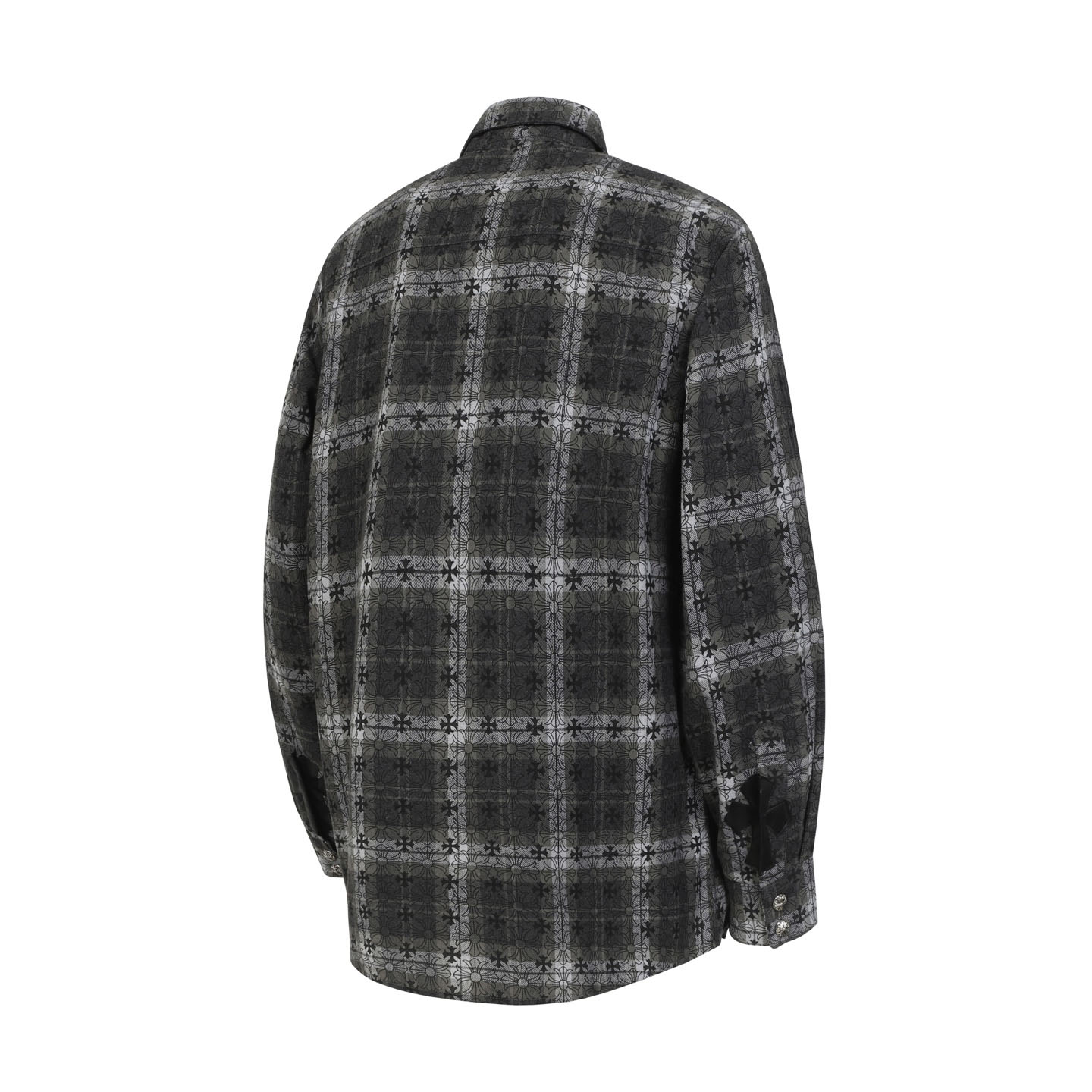 Chrome Hearts Monogram Cross Patch Flannel Shirt - DesignerGu