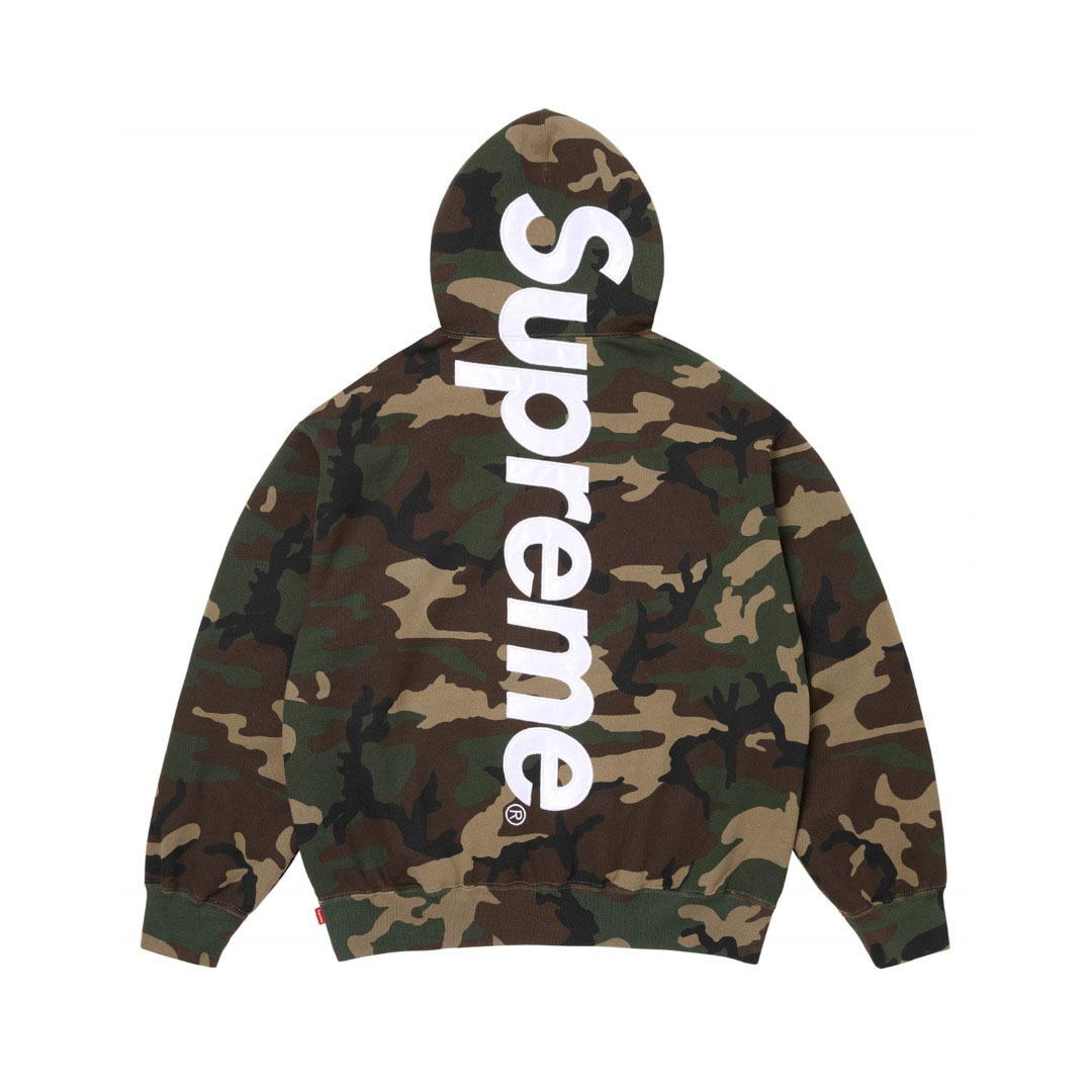 Supreme Satin Appliqué Hooded Sweatshirt 'Woodland Camo' - DesignerGu